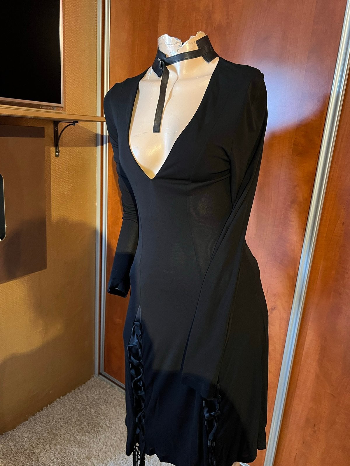 JOHN RICHMOND jurk maat m it 44 origineel ZGAN, Kleding | Dames, Maat 38/40 (M), F, Zwart, Ophalen of Verzenden