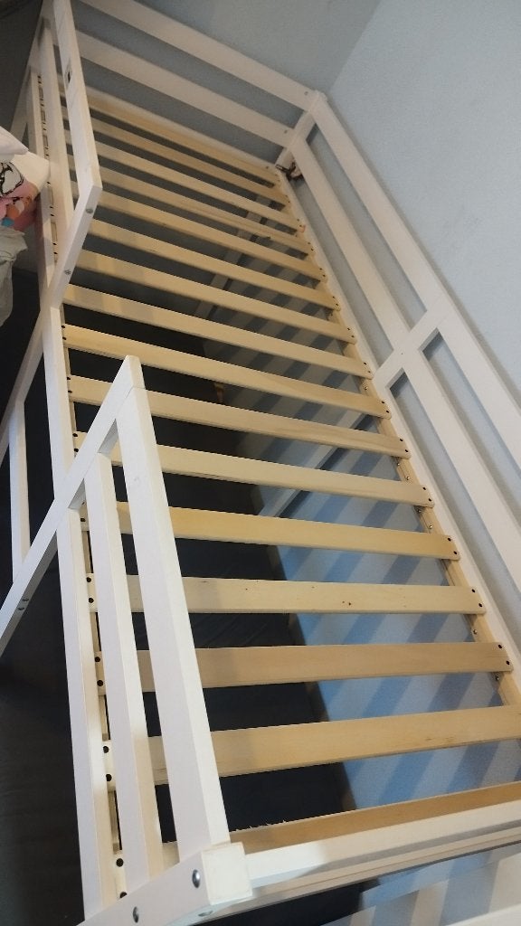 Bed, Ophalen, 85 tot 100 cm, Zo goed als nieuw, Hoogslaper of Stapelbed