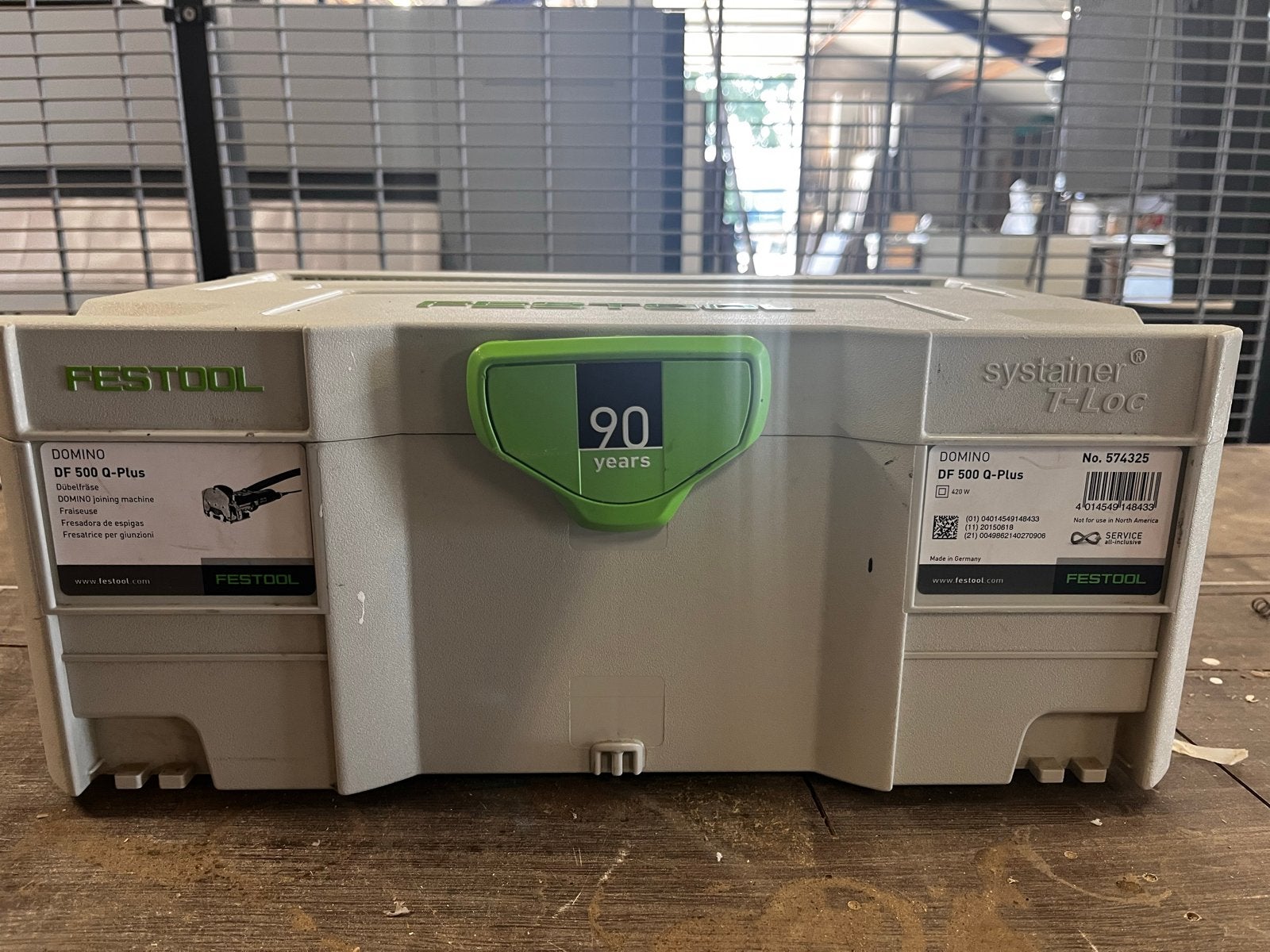 Festool Domino DF 500 Q-Plus Lamellenfrees met accessoires, Ophalen of Verzenden, Gebruikt, Elektrisch, Lamellenfrees