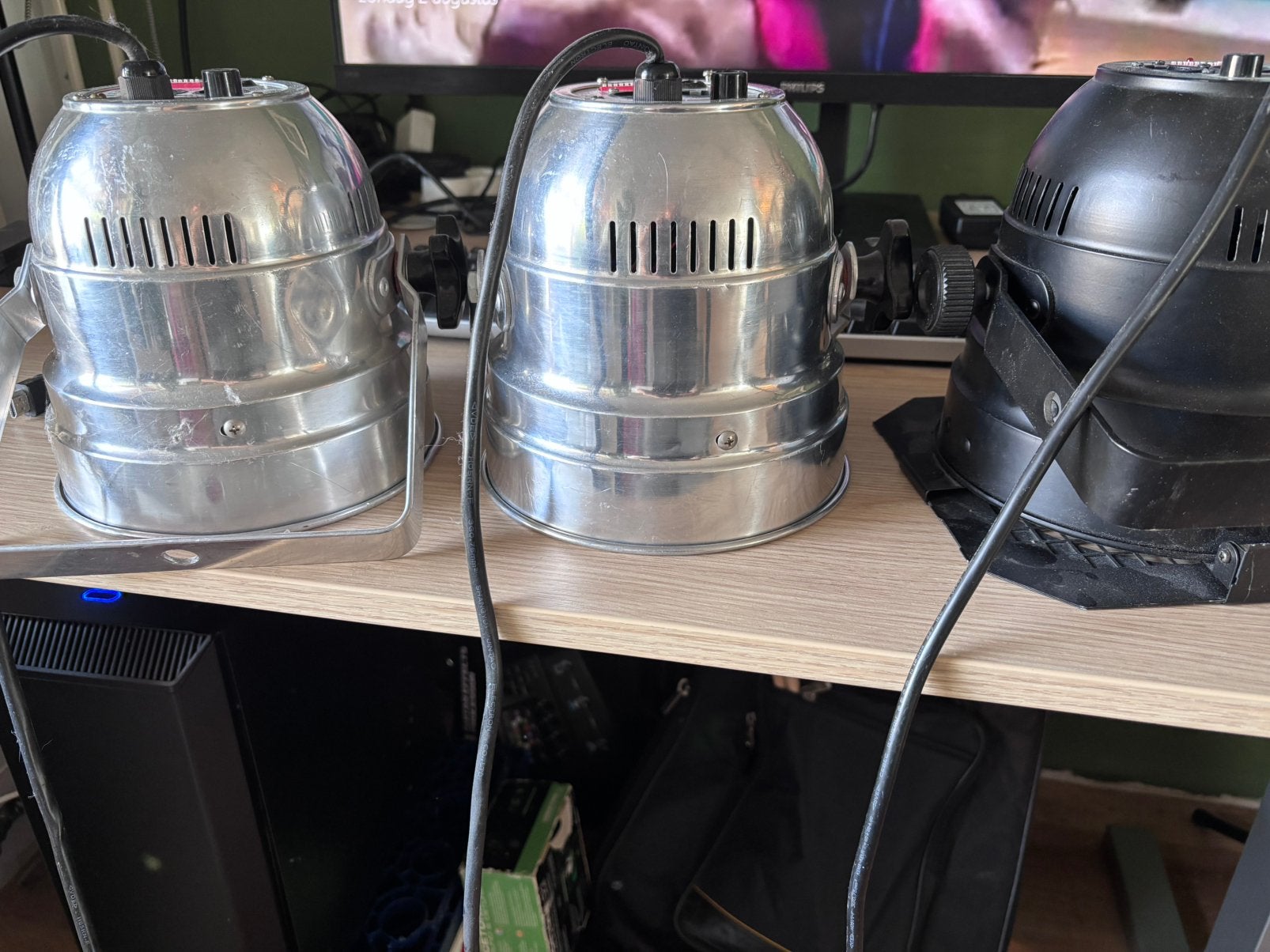 Drie keer led par, Ophalen, Gebruikt, Licht