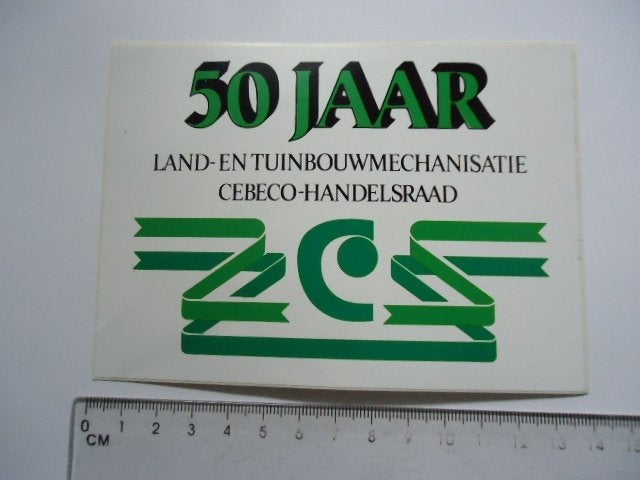 sticker oud Cebeco Handelsraad landbouw tuinbouw mech tech, Verzamelen, Verzenden, Zo goed als nieuw, Bedrijf of Vereniging