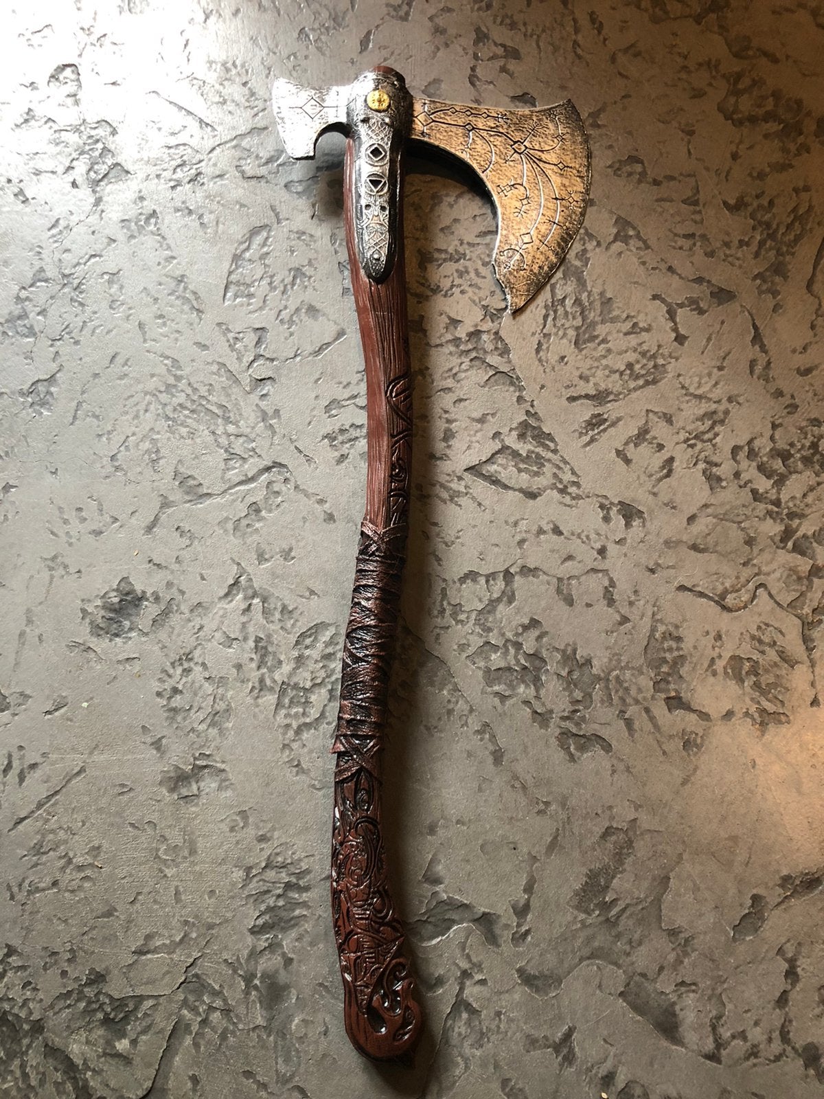 Kratos larp( viking) bijl - Axe 95 cm  cosplay, Ophalen, Zo goed als nieuw