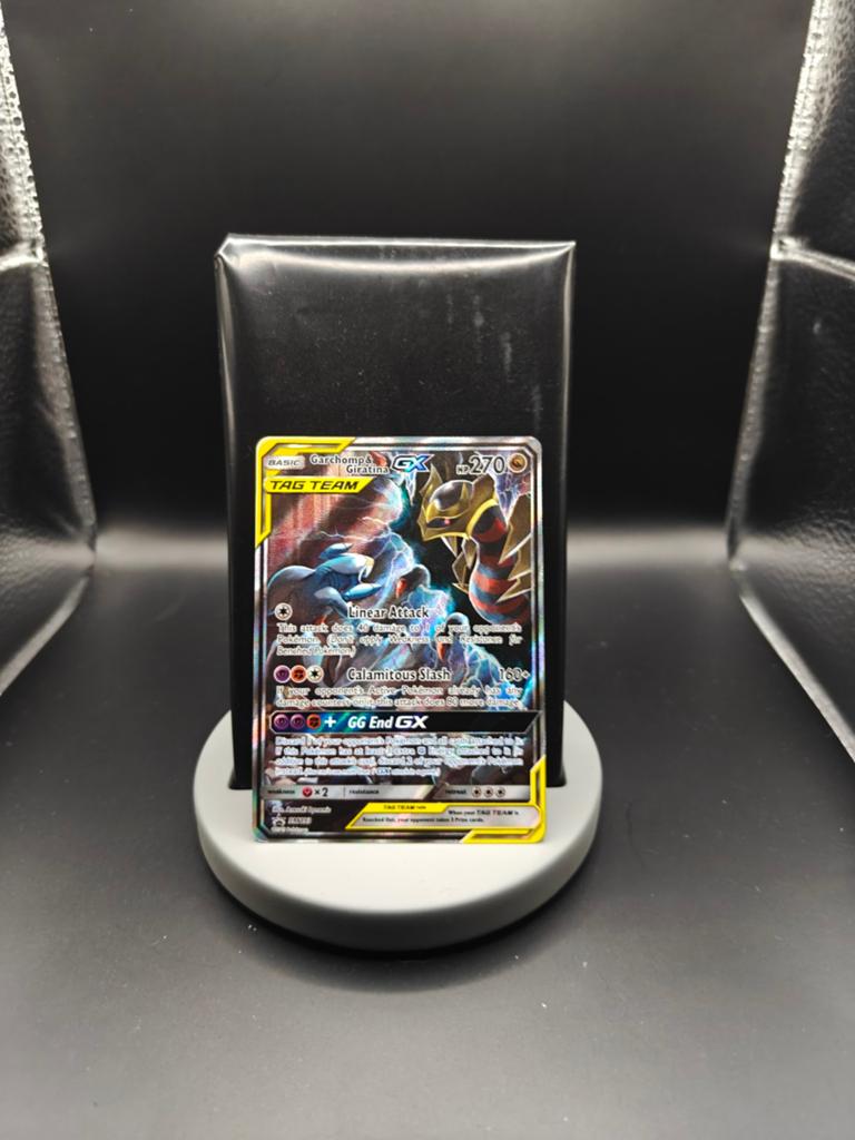 Garchomp & Giratina GX SM193 Black Star Promo - Pokemon, Ophalen of Verzenden, Zo goed als nieuw, Losse kaart, Foil