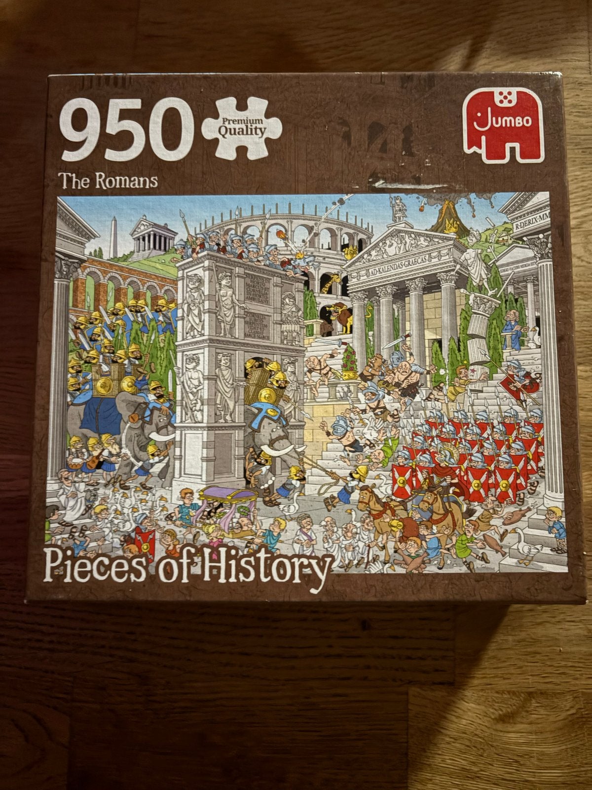 Jumbo Legpuzzel 950 stukjes - The Romans Pieces of History, Ophalen of Verzenden, 500 t/m 1500 stukjes, Gebruikt, Legpuzzel