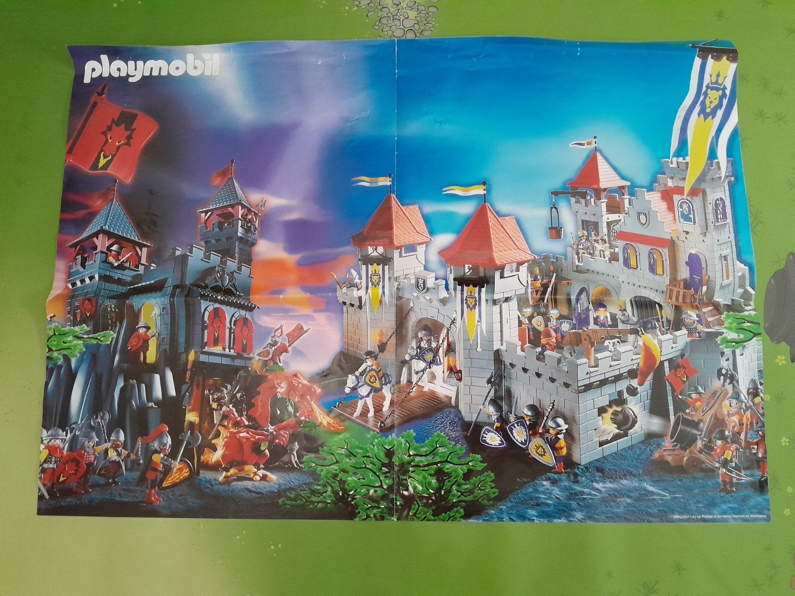 Vintage Playmobil grote poster kasteel thema, Ophalen of Verzenden, Gebruikt, Knights