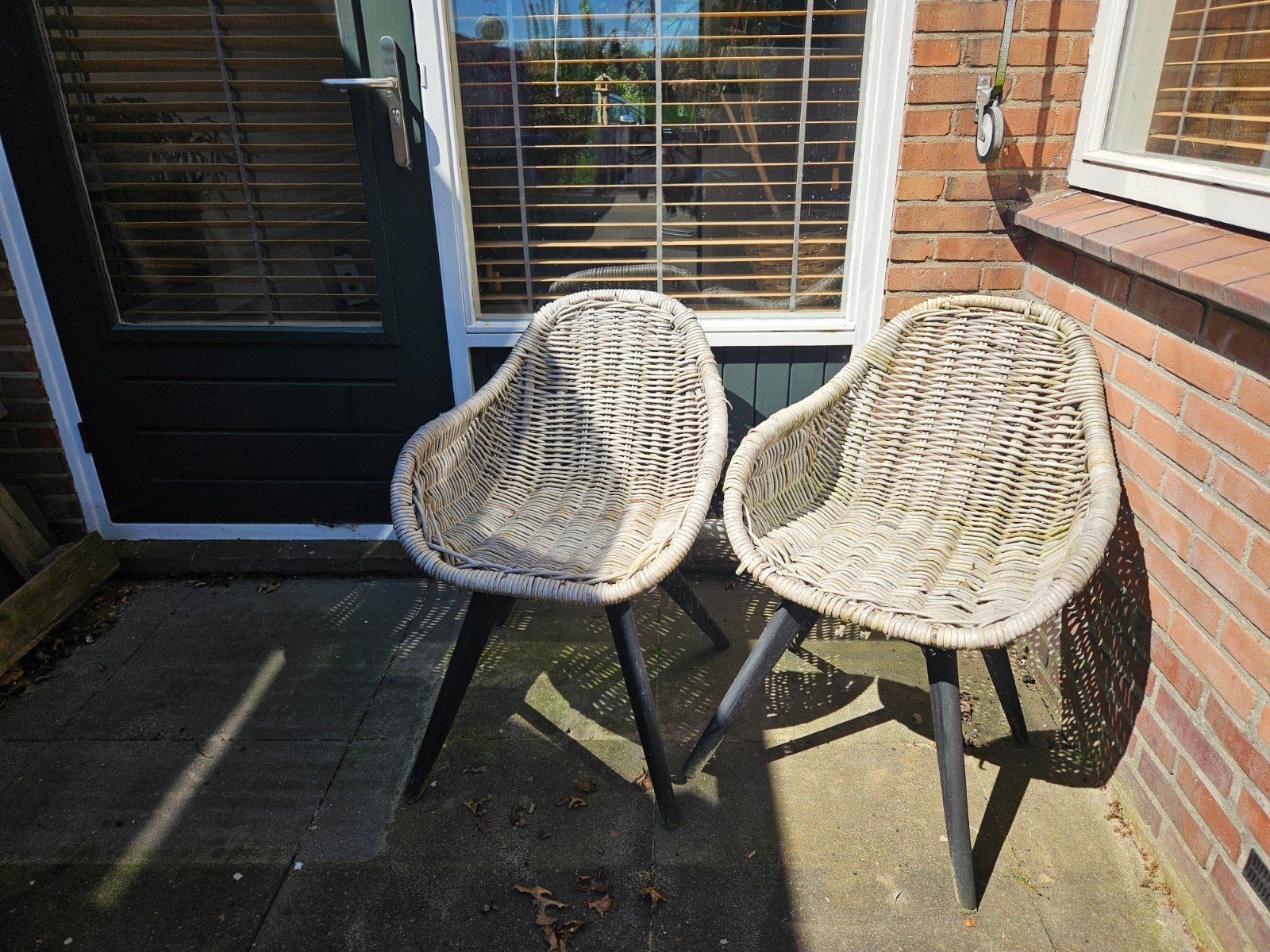Set van 2 rotan stoelen, Huis en Inrichting, Ophalen, Gebruikt, Twee, Overige kleuren