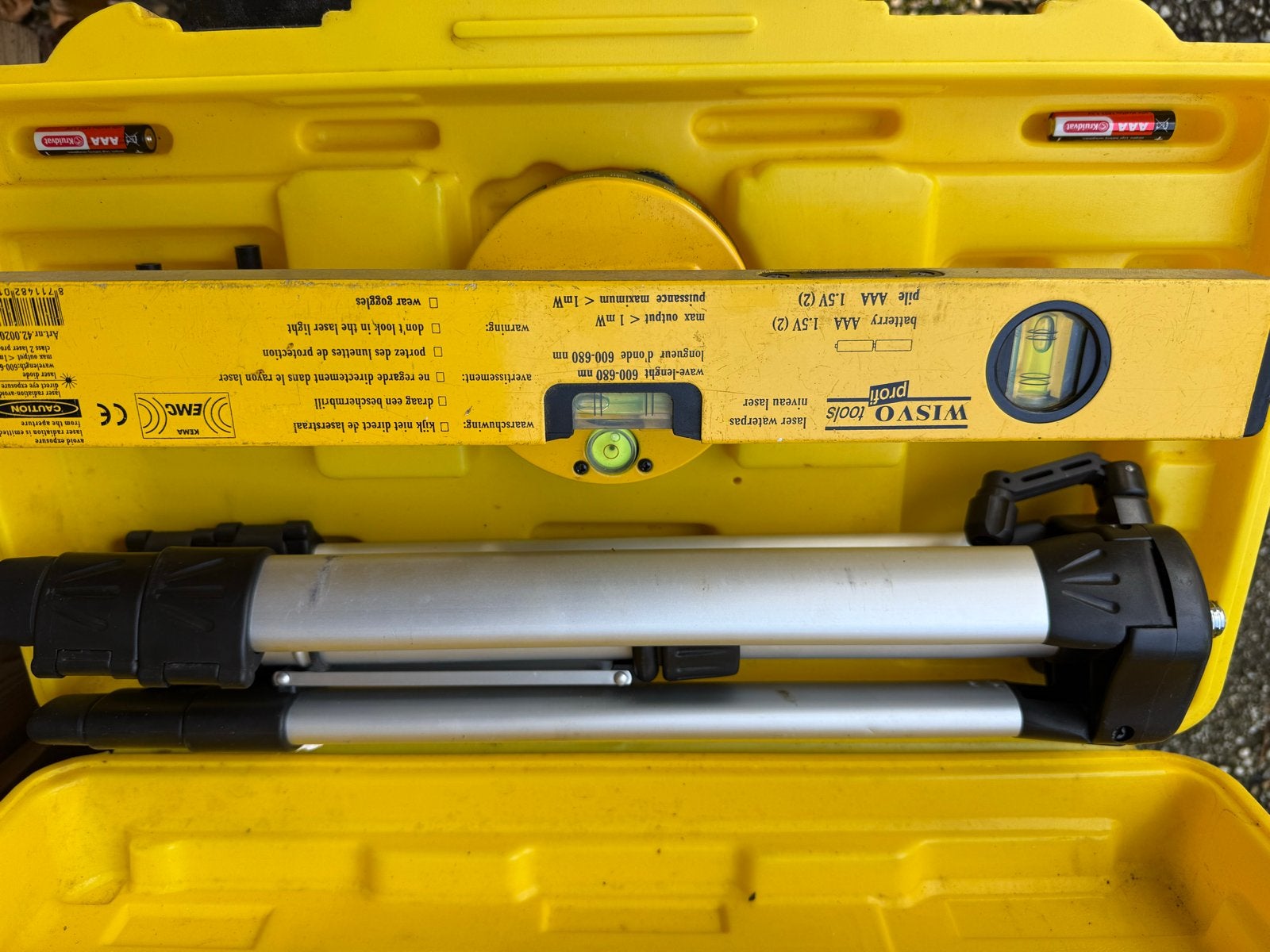Wisvo Profi Tools Laser Waterpas met Statief, Ophalen, Zo goed als nieuw, Overige meters
