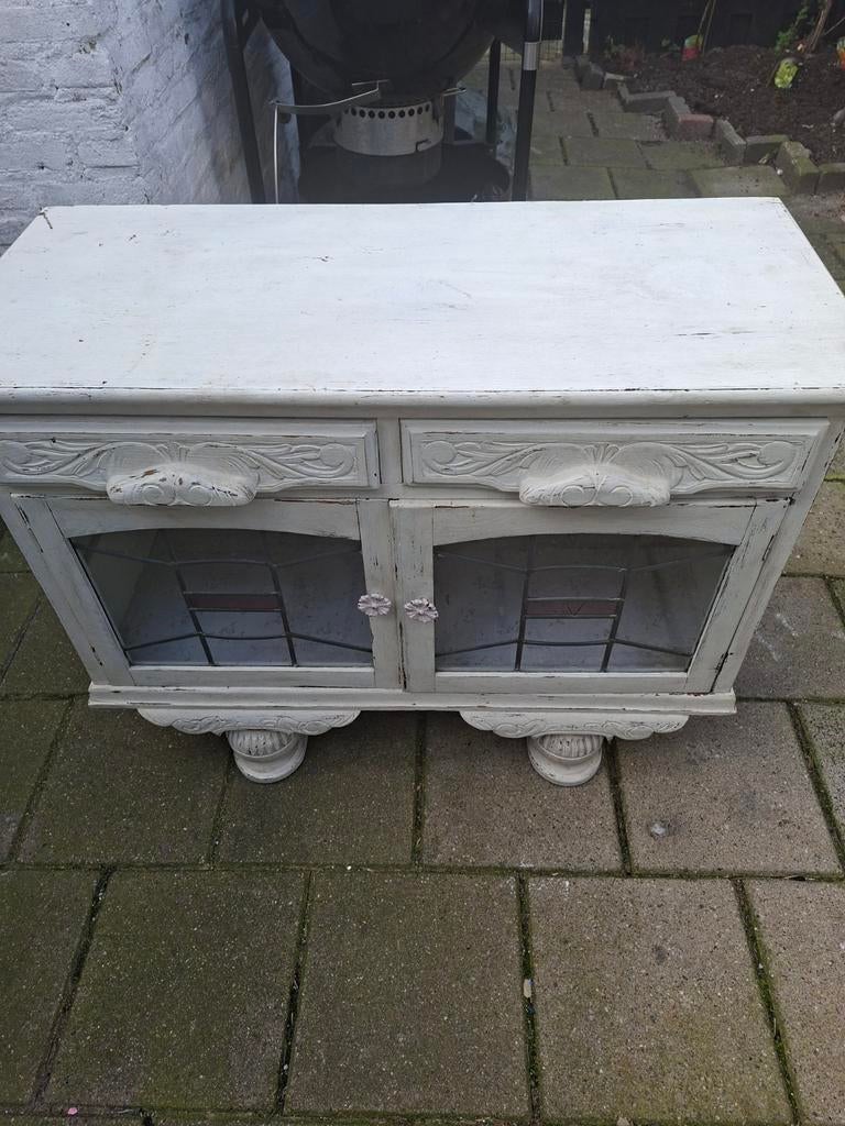 Brocante antiek theekastje, Ophalen