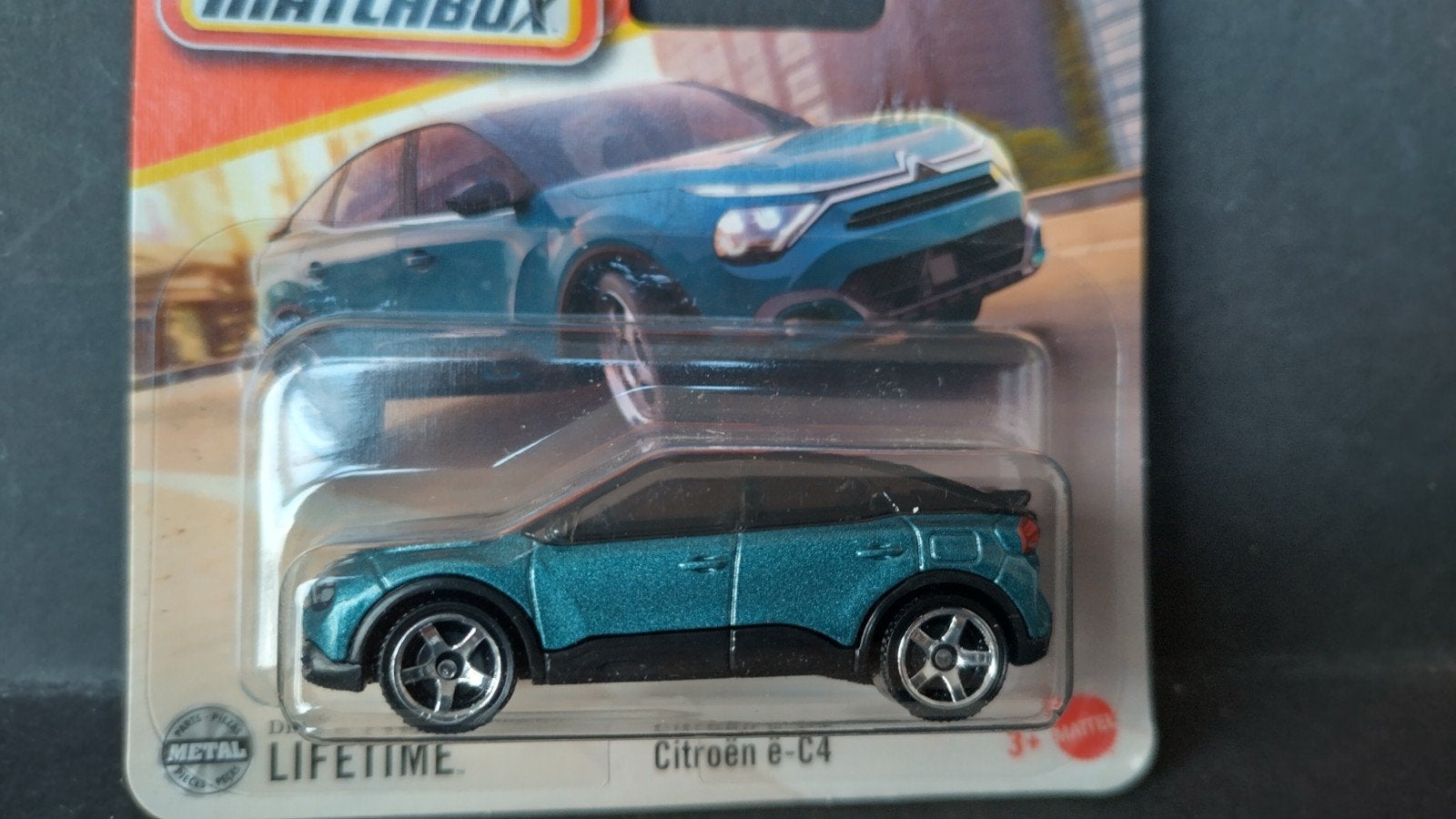 Citroen Ë C4 Aqua blauw 1:64 3inch Matchbox Pol, .., Auto, Verzenden, .