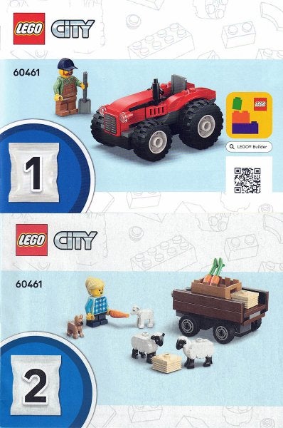 "Lego | City | Rode tractor, aanhanger en schapen | 60461, Lego, City, Lego, Nieuw