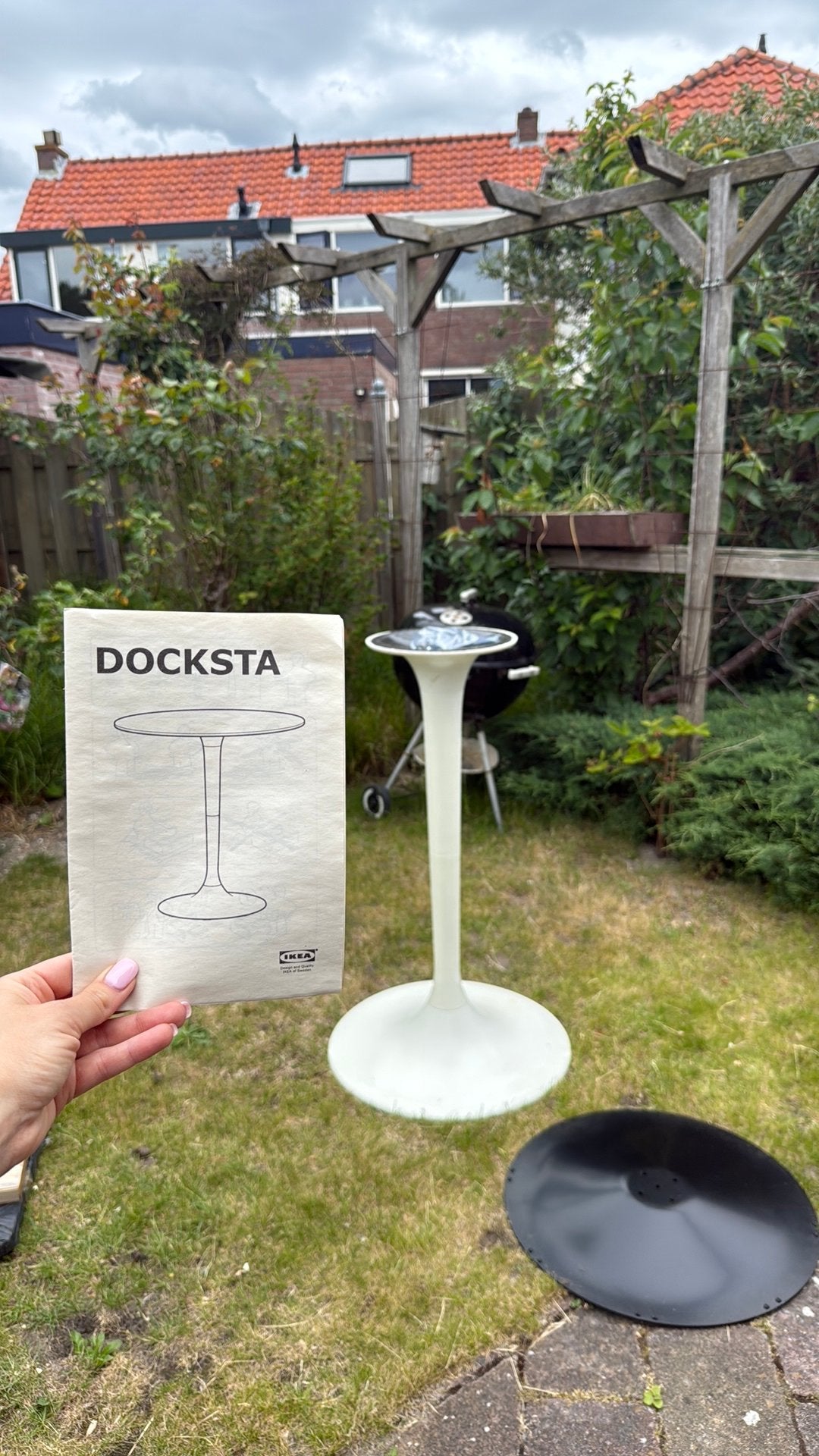IKEA Docksta hoog tafelonderstel - gratis af te halen, Huis en Inrichting, Tafels | Statafels, Ophalen, Gebruikt