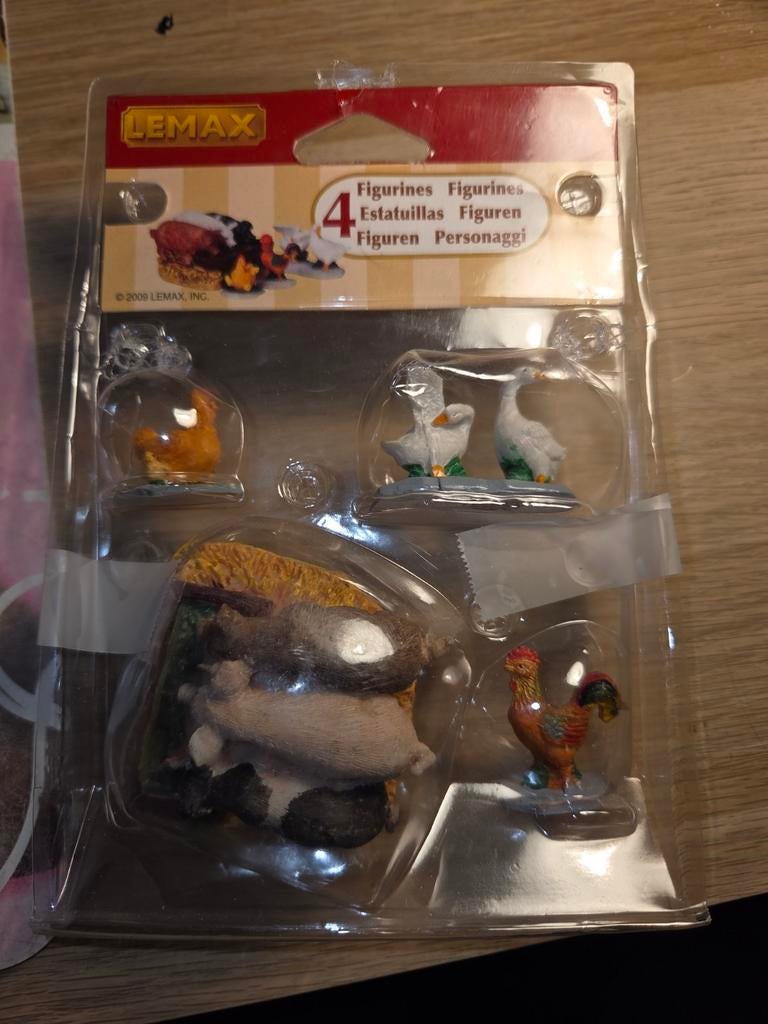 Lemax dieren figuren set van 4 stuks, Diversen, Kerst, Ophalen of Verzenden, Nieuw