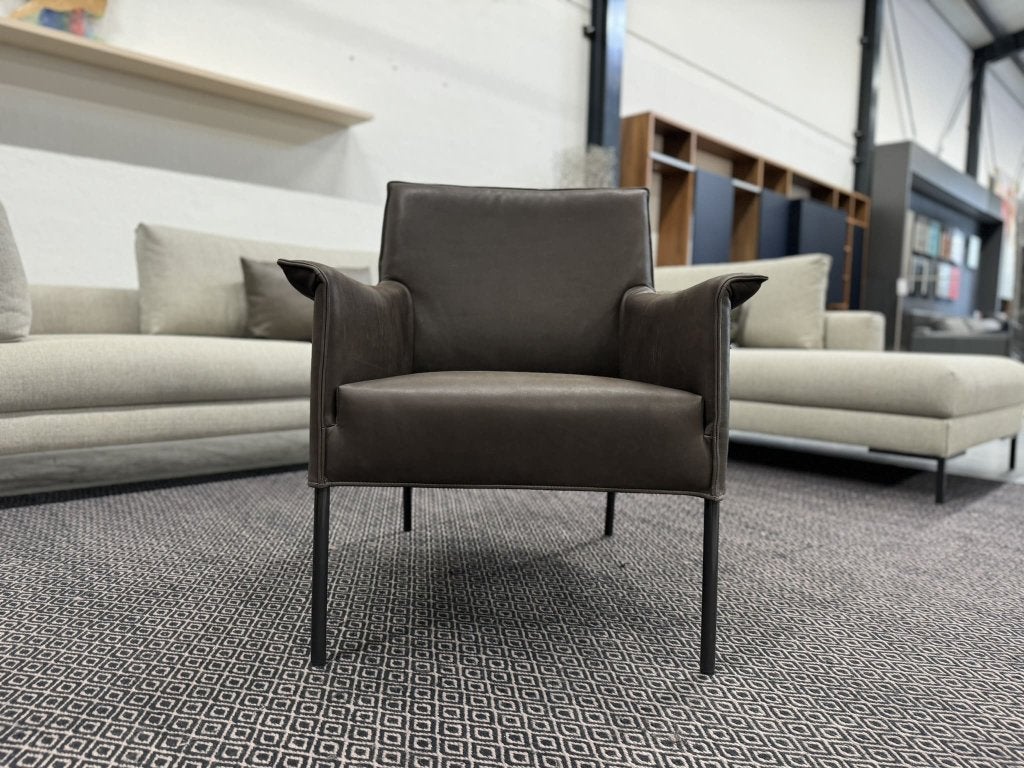 Nieuw Design on Stock Limec Fauteuil bruin leer Design stoel, Minder dan 75 cm, Leer, Ophalen of Verzenden, 50 tot 75 cm