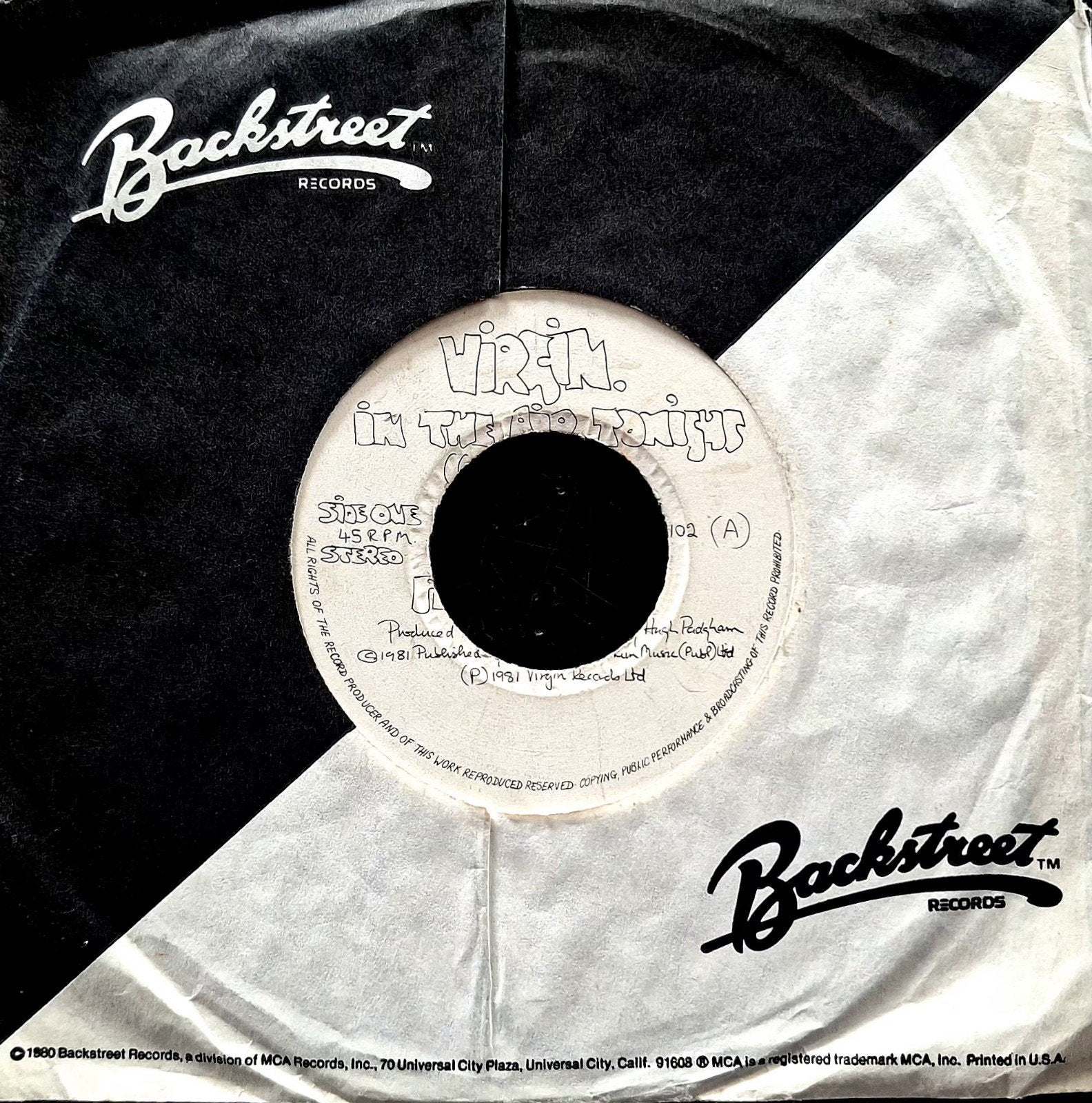 7"/SINGLE  PHIL COLLINS - In The Air Tonight, Ophalen of Verzenden, Gebruikt, Pop