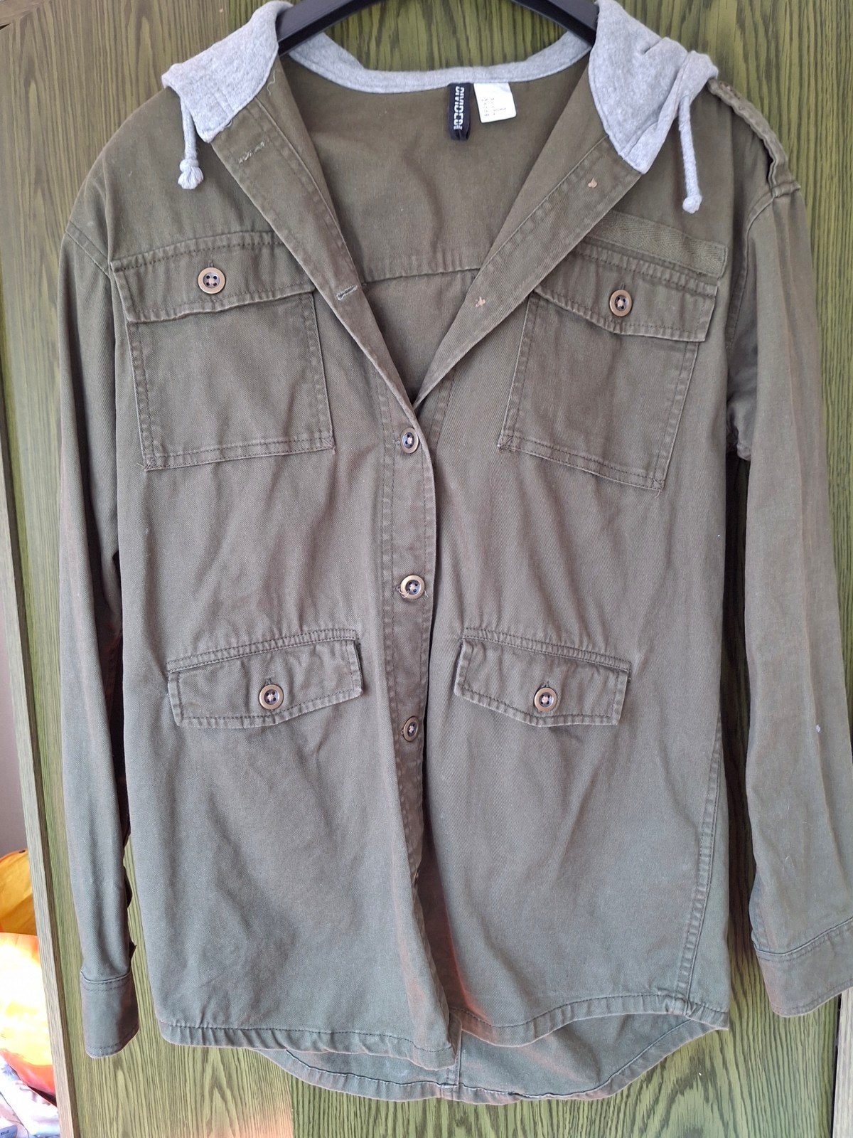H&M Divided Groene Jas met Capuchon - Maat 34 (XS), H&M Divided, Ophalen of Verzenden, Maat 34 (XS) of kleiner, Gedragen