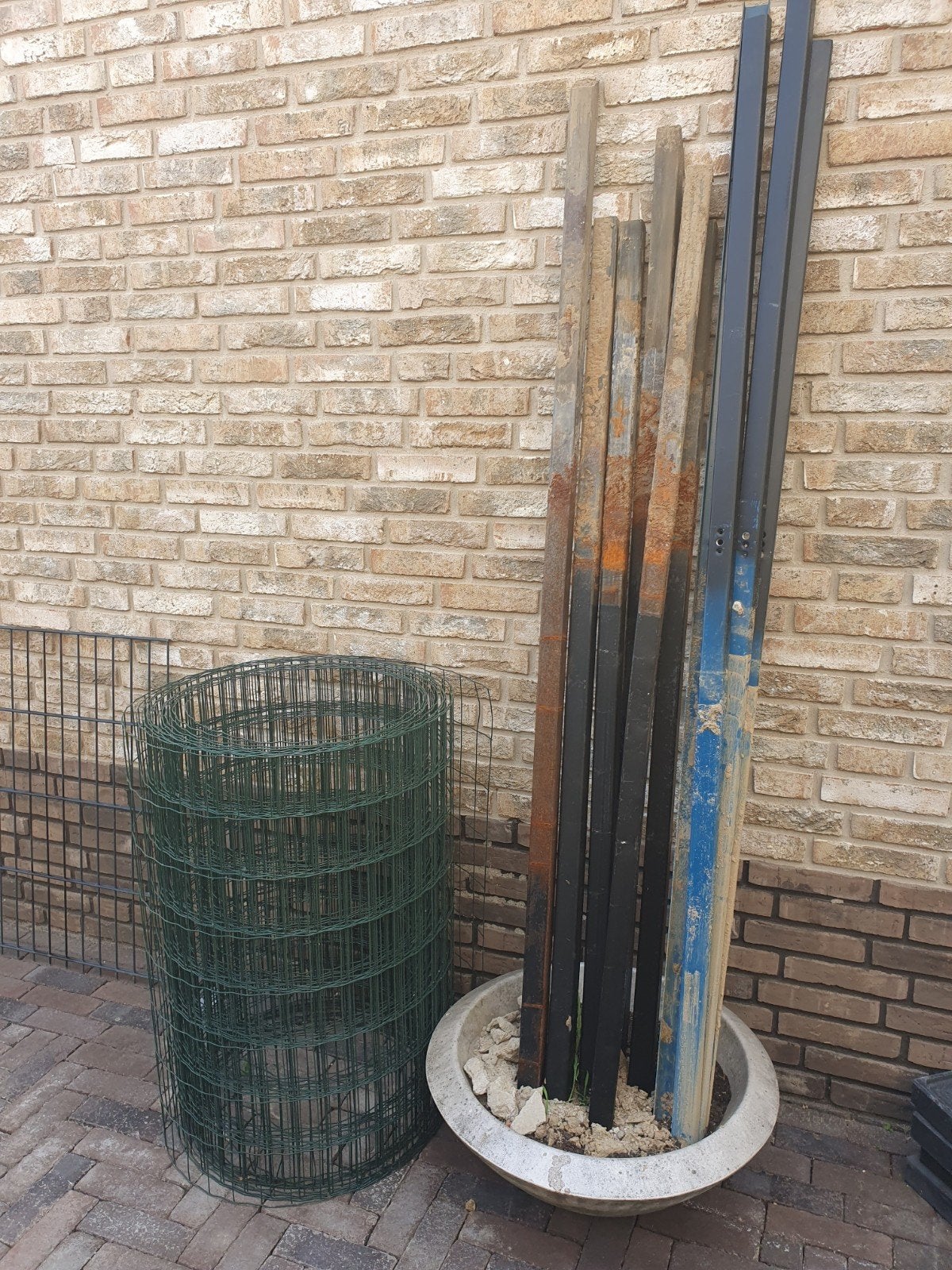 Groen Tuingaas 20-25m, 81cm hoog, met palen, Ophalen