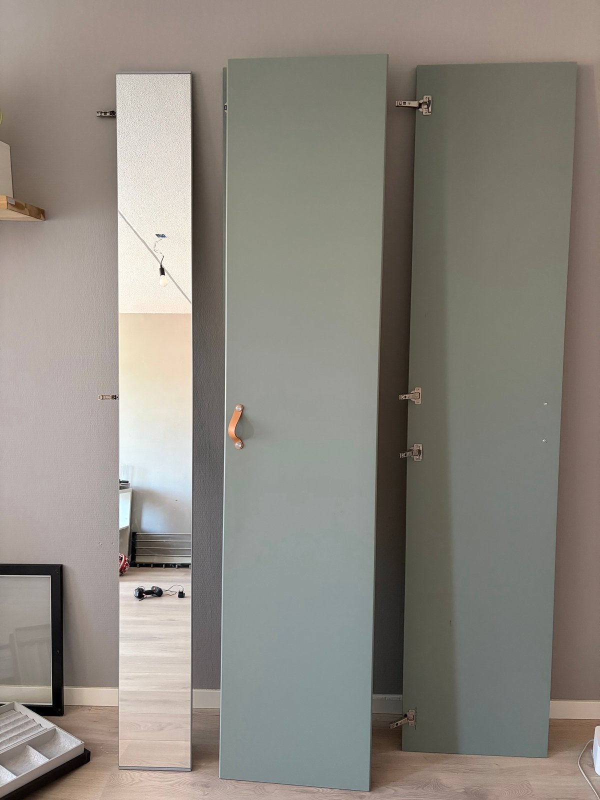 IKEA PAX spiegeldeur en deuren (4x) groen, Ophalen, Gebruikt, 200 cm of meer, 50 tot 100 cm