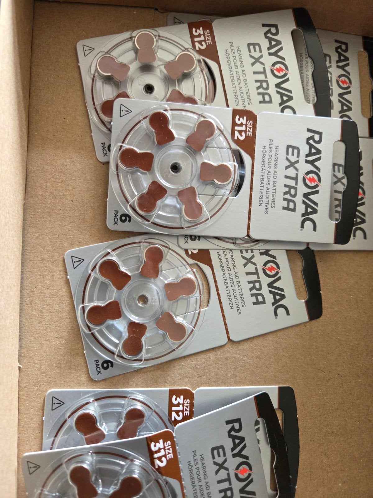 Batterijen voor gehoorapparaat size 312 bruin, Ophalen, Nieuw