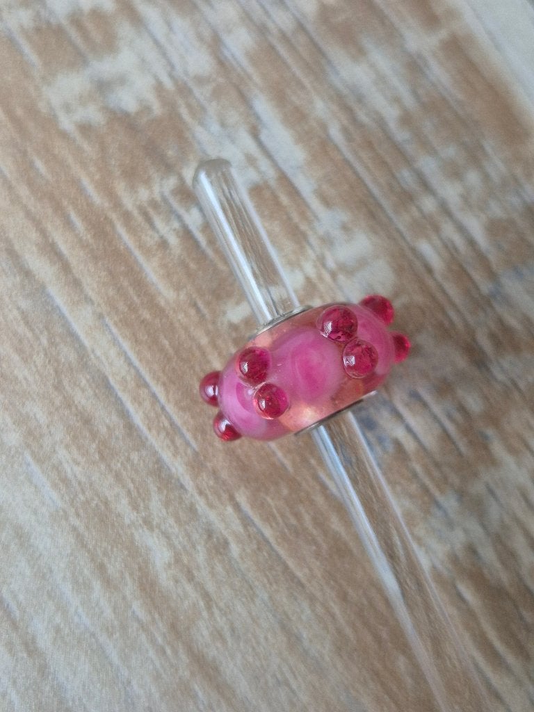 Trollbeads Hot Pink Caterpillar CC, Glas of Kristal, Nieuw, Ophalen of Verzenden, Trollbeads