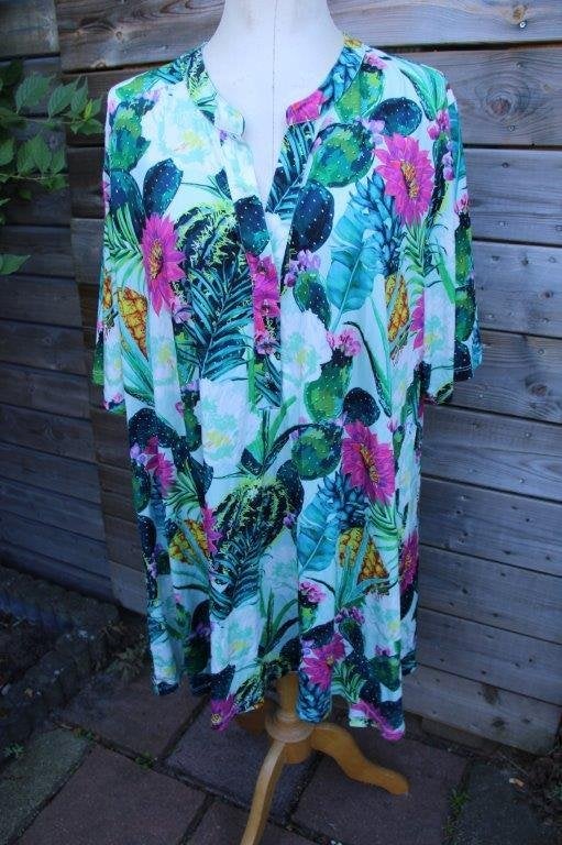 Tuniek mint/ kleur Yoek mt 54/56 a-lijn Vaste prijs OPRUIMIN, Yoek, Blouse of Tuniek, Ophalen of Verzenden, Gedragen