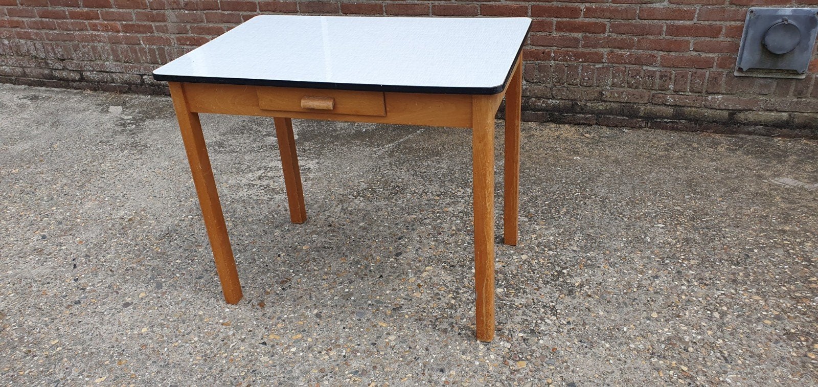 Vintage formica tafel, Ophalen, Gebruikt, 75 cm of meer, 60 cm of meer