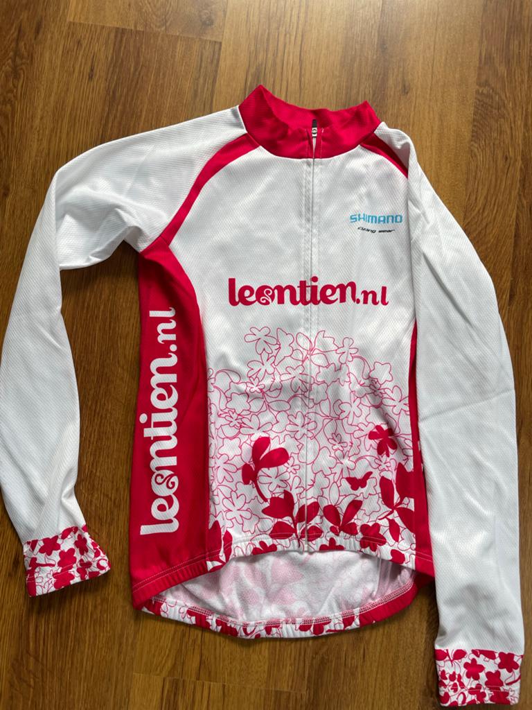 Leontien Shimano fiets shirt lange mouwen, Gebruikt, M, Ophalen of Verzenden, Dames