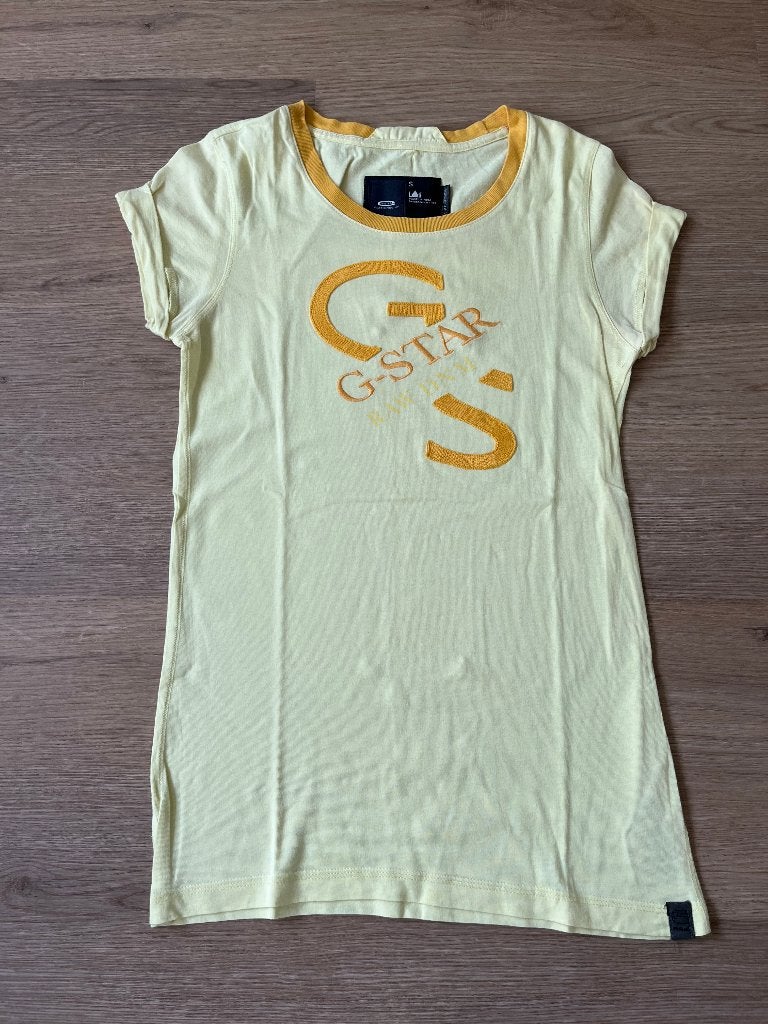 G-star / t-shirt / geel / maat s, Maat 38/40 (M), Geel, Ophalen of Verzenden, Zo goed als nieuw