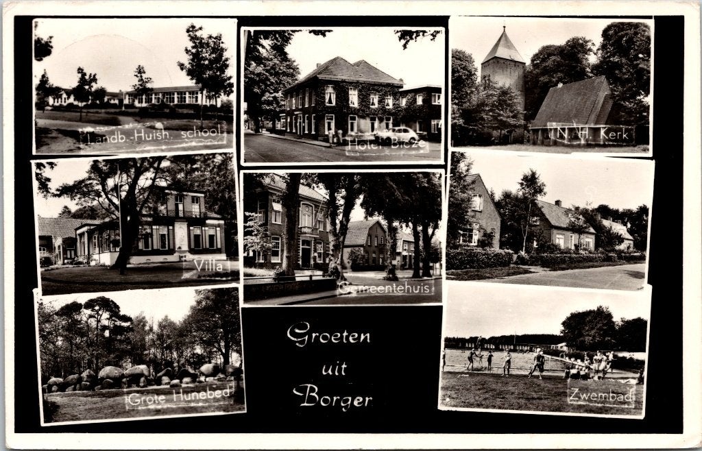 Borger - 22 ansichtkaarten met groeten uit, Verzenden, 1960 tot 1980, Gelopen, Drenthe