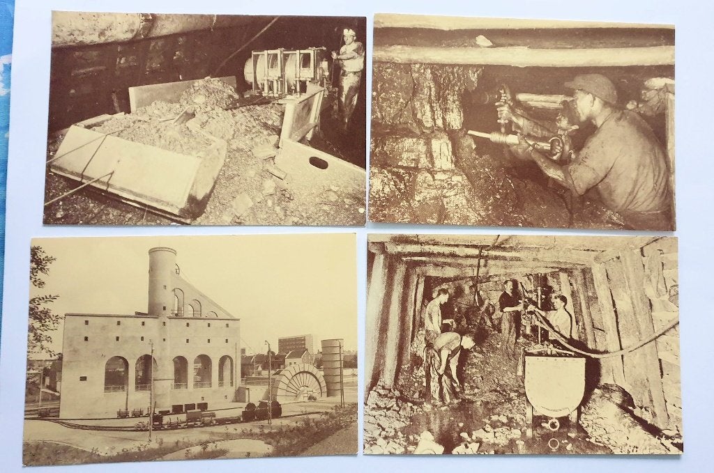 Ansichtkaarten Nationaal Mijnmuseum Kerkrade Kolenmijn, Ophalen of Verzenden, 1940 tot 1960, Ongelopen, Limburg