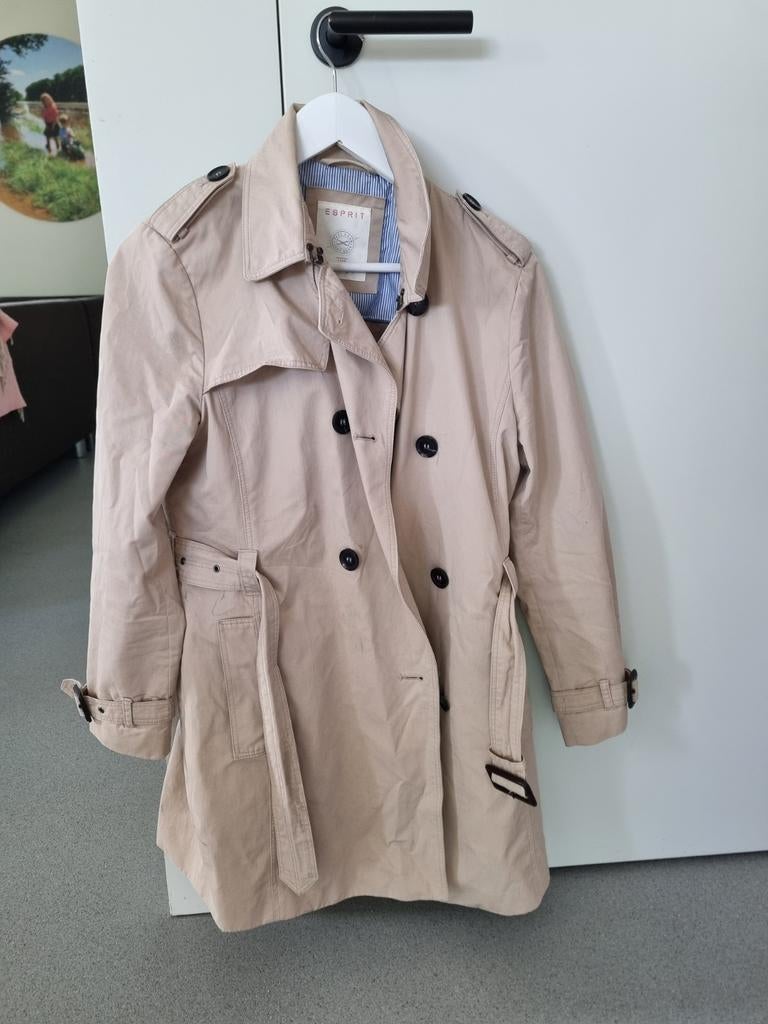 Esprit Trenchcoat Beige Maat M, Maat 38/40 (M), Beige, Ophalen of Verzenden, Zo goed als nieuw
