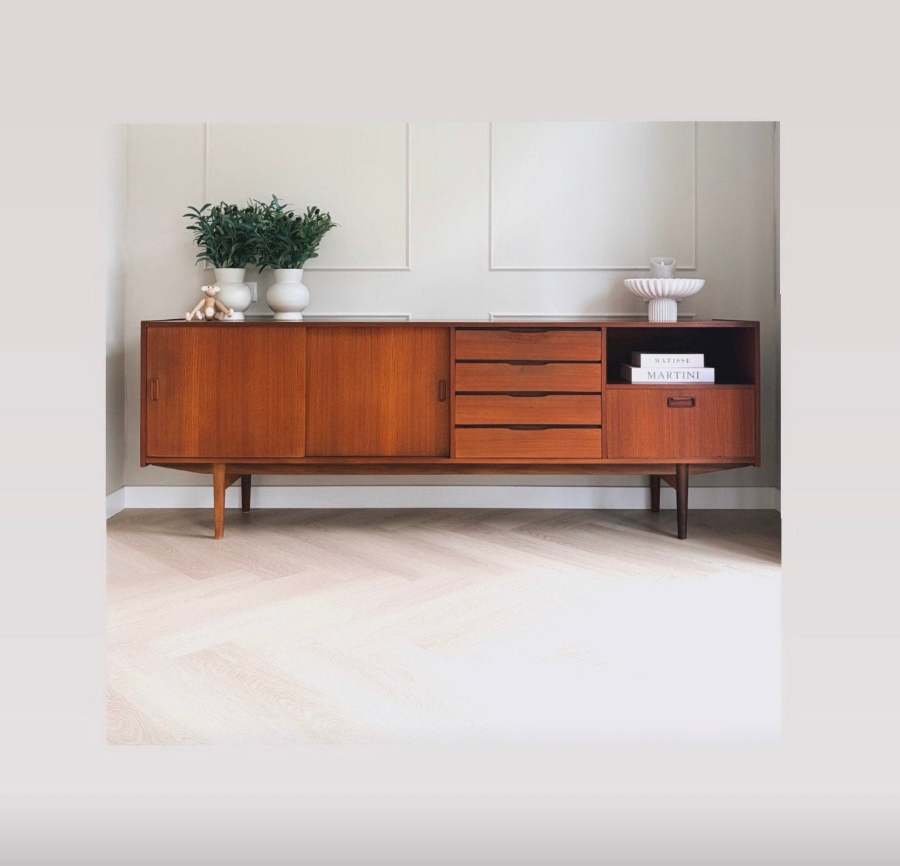 ♥️ XL Vintage dressoir lowboard kast teak Topform jaren ‘60, Ophalen, Zo goed als nieuw