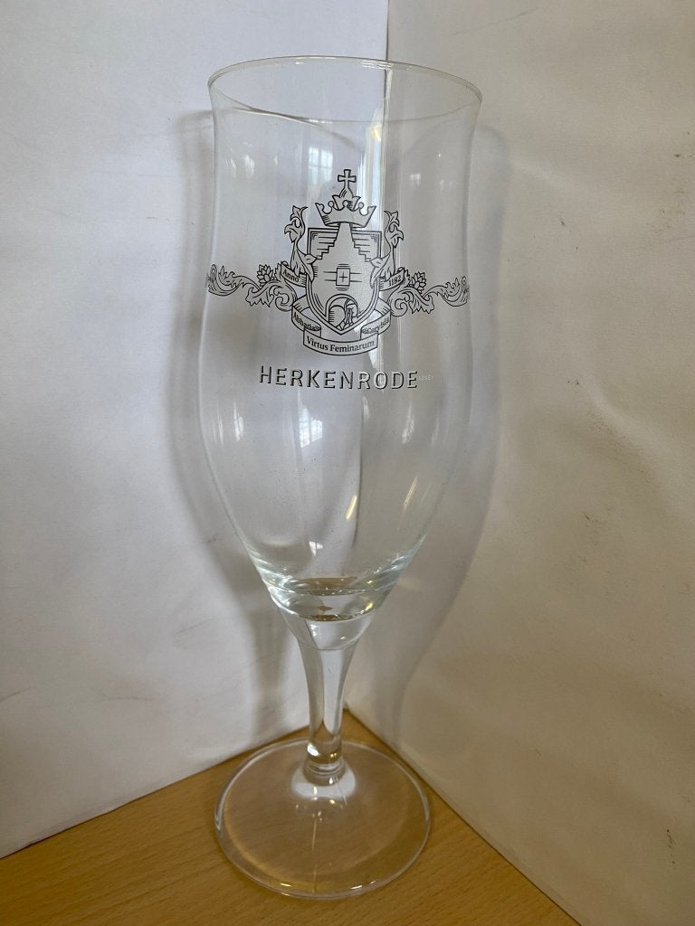 Herkenrode bierglas 33cl Belgisch abdijbier, Ophalen of Verzenden, Zo goed als nieuw, Glas of Glazen, Overige merken