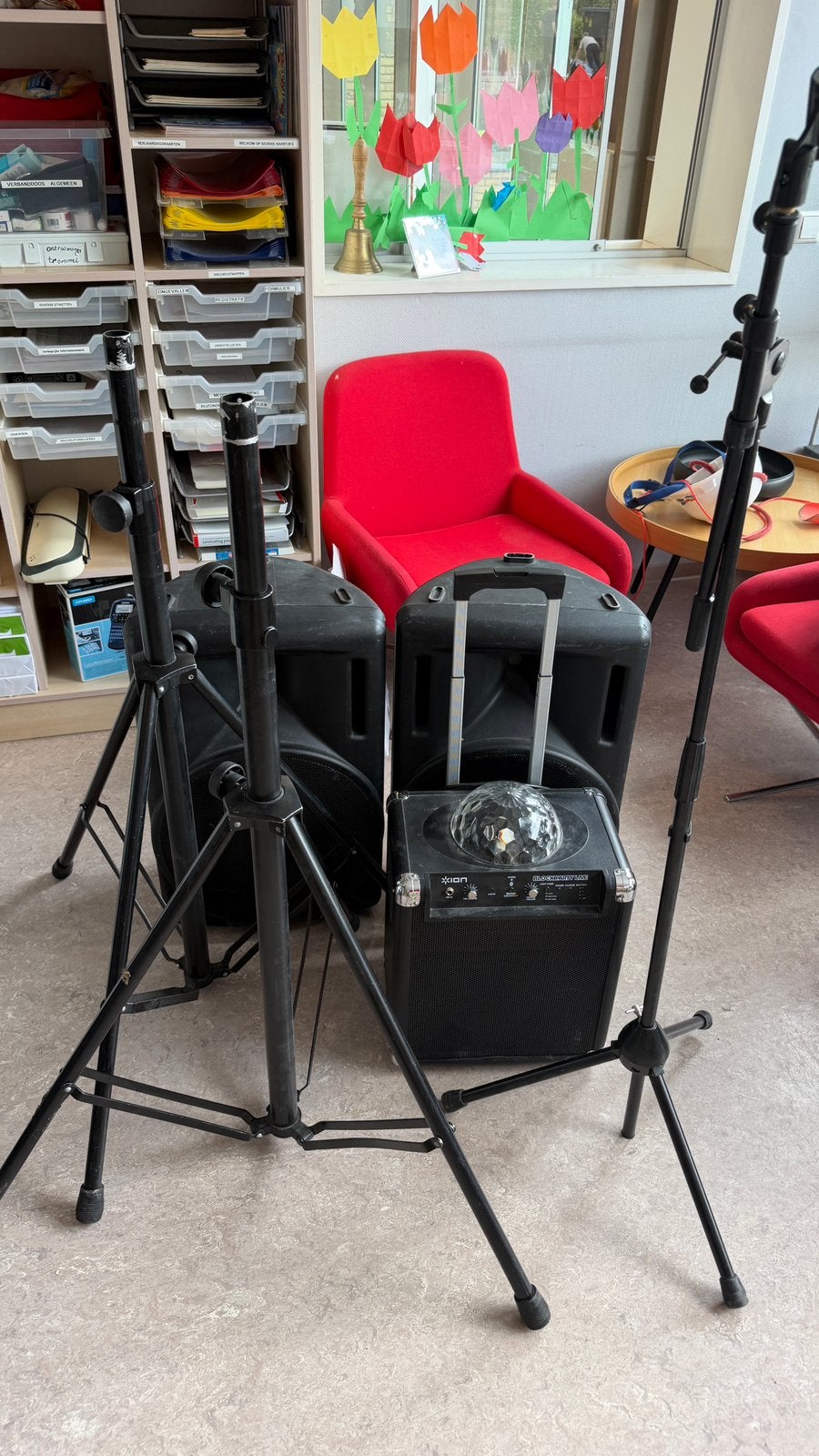 Geluidsset Behringer speakers, mengpaneel, statieven, kabels, Ophalen, Gebruikt, Overige merken