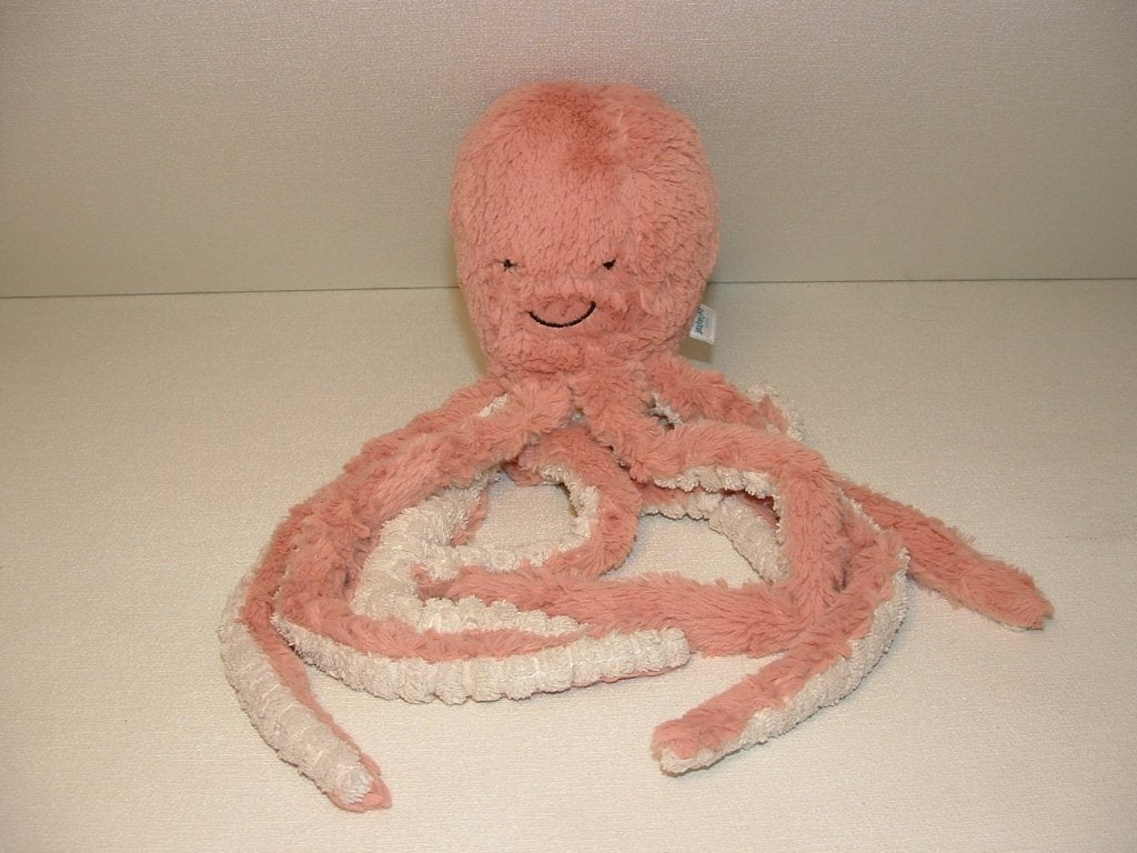 JELLYCAT LITTLE STORM OCTOPUS INKTVIS PLUCHE OUDROZE, Ophalen of Verzenden, Nieuw, Overige typen