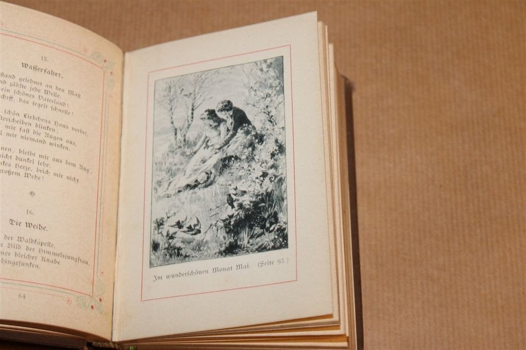 Buch der Lieder —Heine, Greiner Stuttgart 1888 Met Goudsnede, Antiek en Kunst, Ophalen of Verzenden