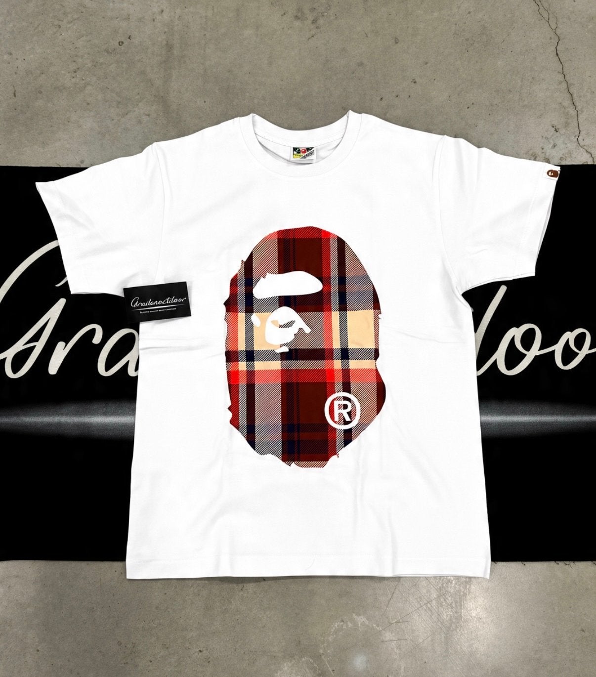 Bathing Ape x Burberry Collab T-shirt - Super Kwaliteit, Ophalen, Nieuw, Maat 46 (S) of kleiner, Wit