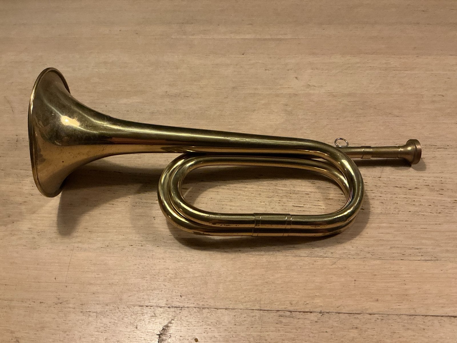 Vintage koperen signaalhoorn / bugel. Mancave, keet.Toeter, Ophalen of Verzenden, Gebruikt, Overige typen