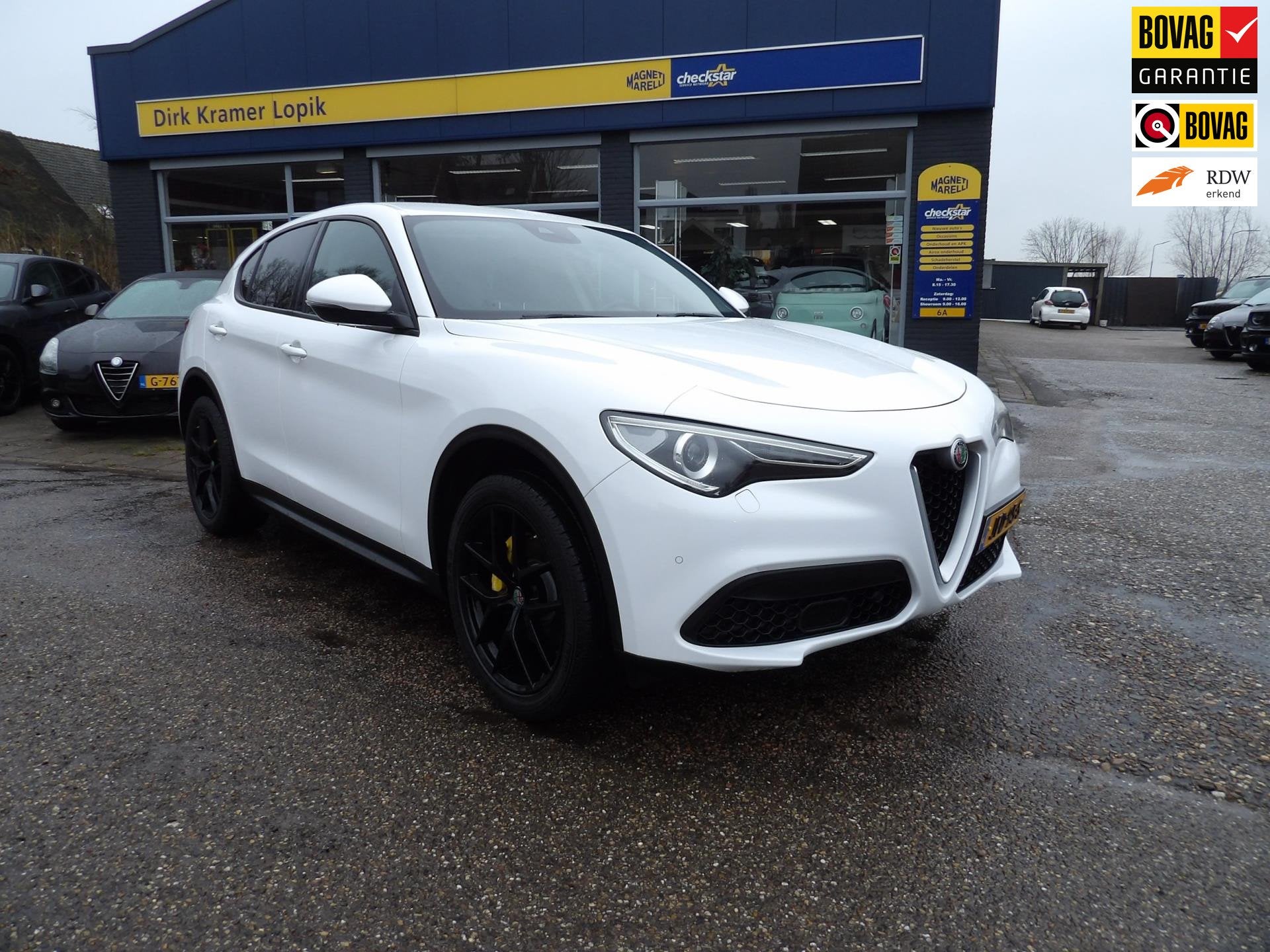 Alfa Romeo Stelvio 2.0 T AWD Super Q4 / Rijklaarprijs / Trek, Auto's, Alfa Romeo, 12 maanden, 4 cilinders, Wit, Leder