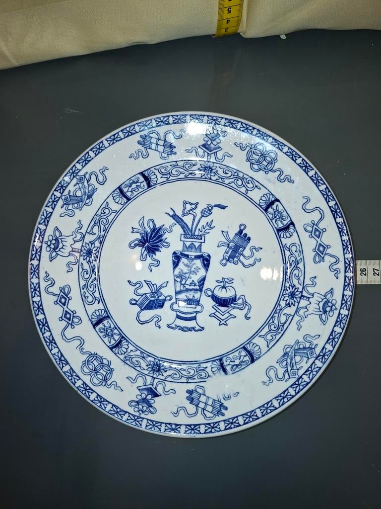 Antiek Delfts Blauw Bord - Potiche Made in Holland, Antiek en Kunst, Antiek | Wandborden en Tegels, Ophalen