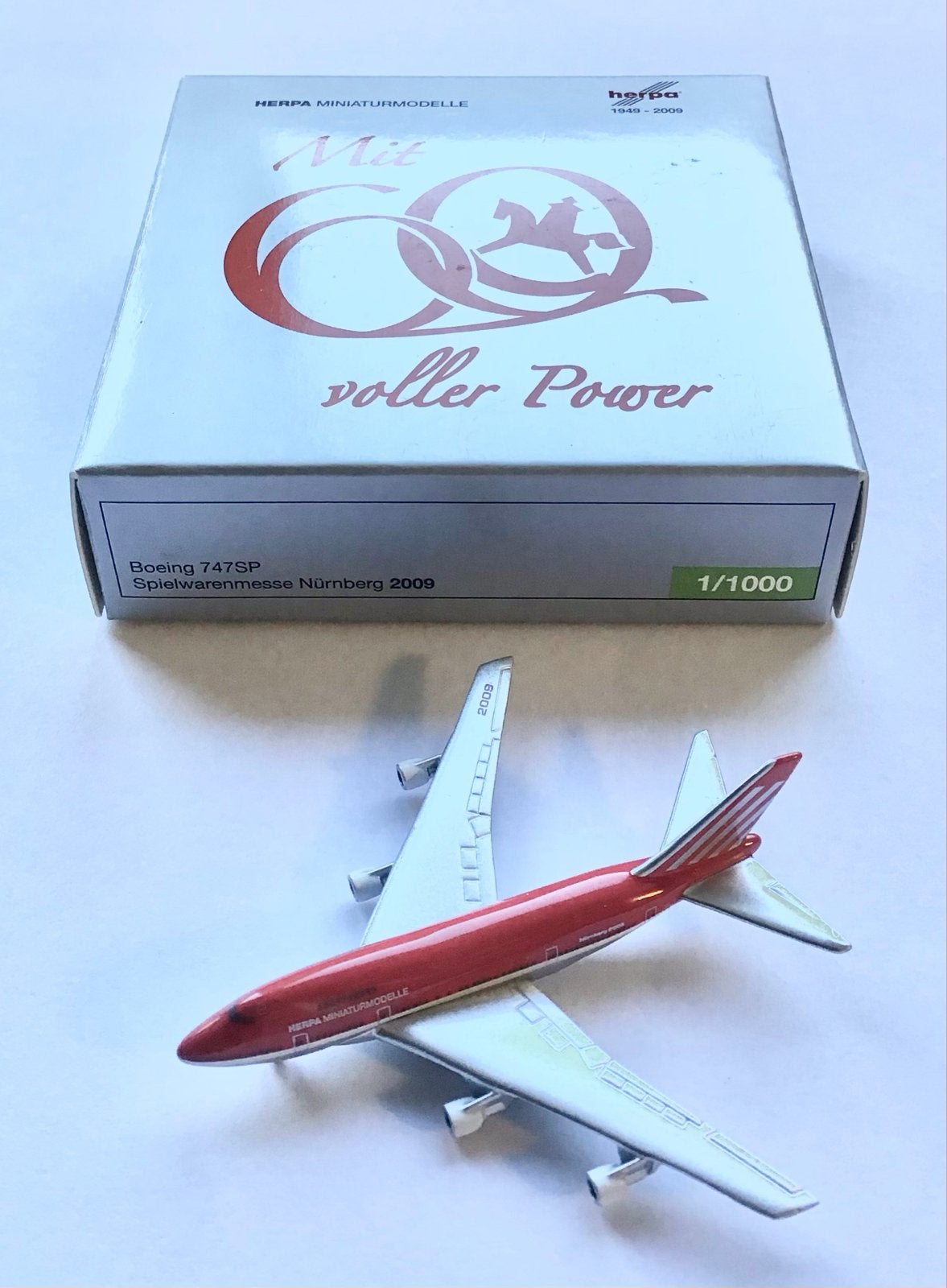 Herpa Wings Beursmodel Boeing 747SP Schaal 1:1000 Nieuw, Overige merken, 1:200 of kleiner, Nieuw, Ophalen of Verzenden