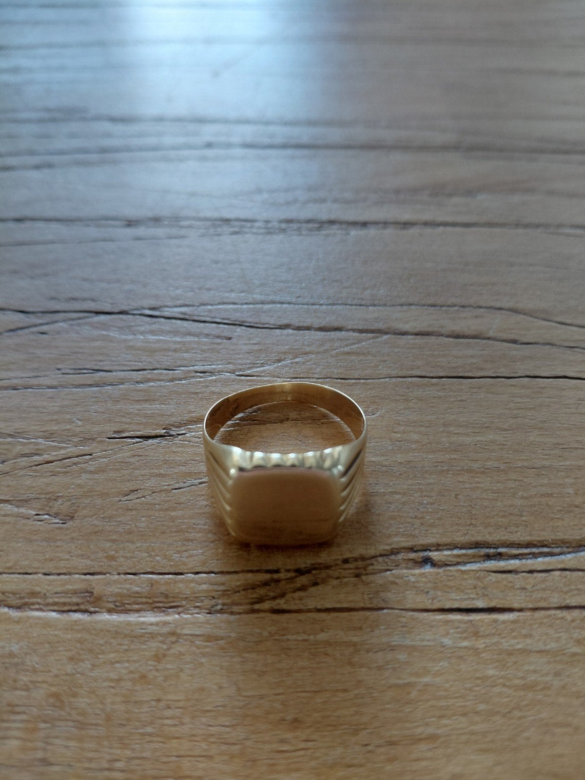 Gouden zegelring 14k, Sieraden, Tassen en Uiterlijk, Ringen, Ophalen, Heer, Zo goed als nieuw, Goud