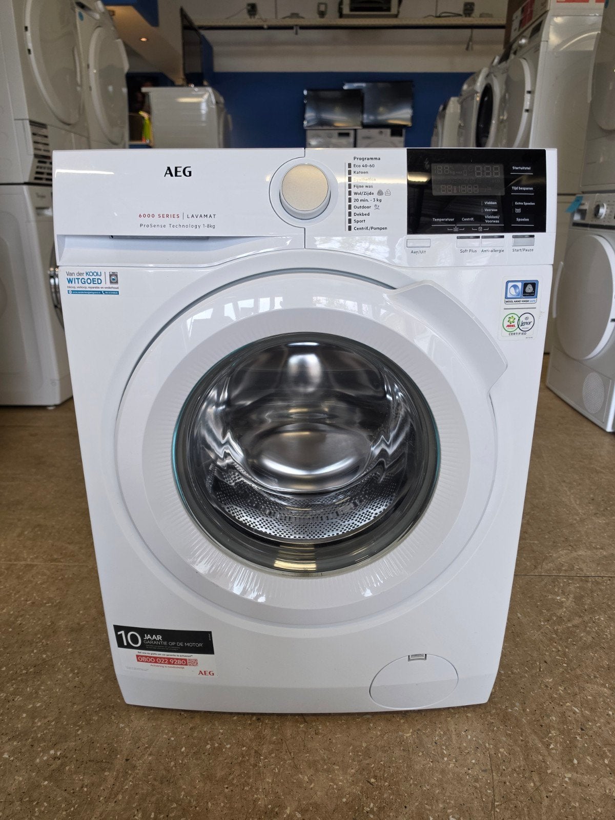 AEG 6000 Series wasmachine | 8 kilo | A+++ | Gratis thuis 🚚, AEG, Jirnsum, 1200 tot 1600 toeren, 8 tot 10 kg