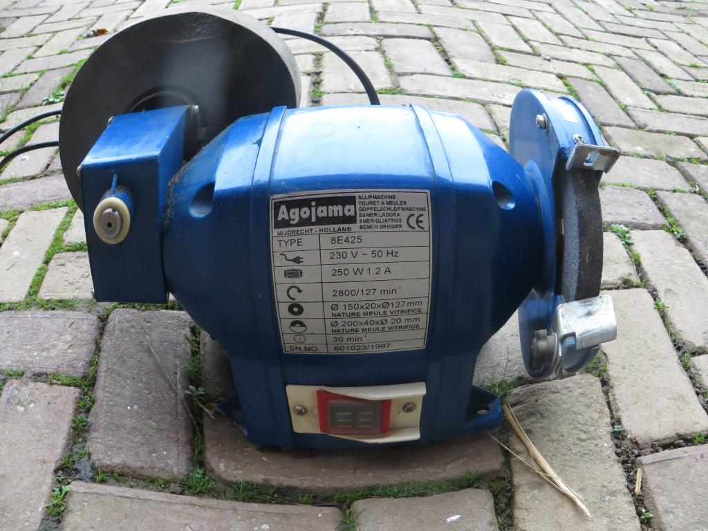 nat-droog slijpmachine, Ophalen of Verzenden, Gebruikt, Minder dan 700 watt, Werkbankslijpmachine