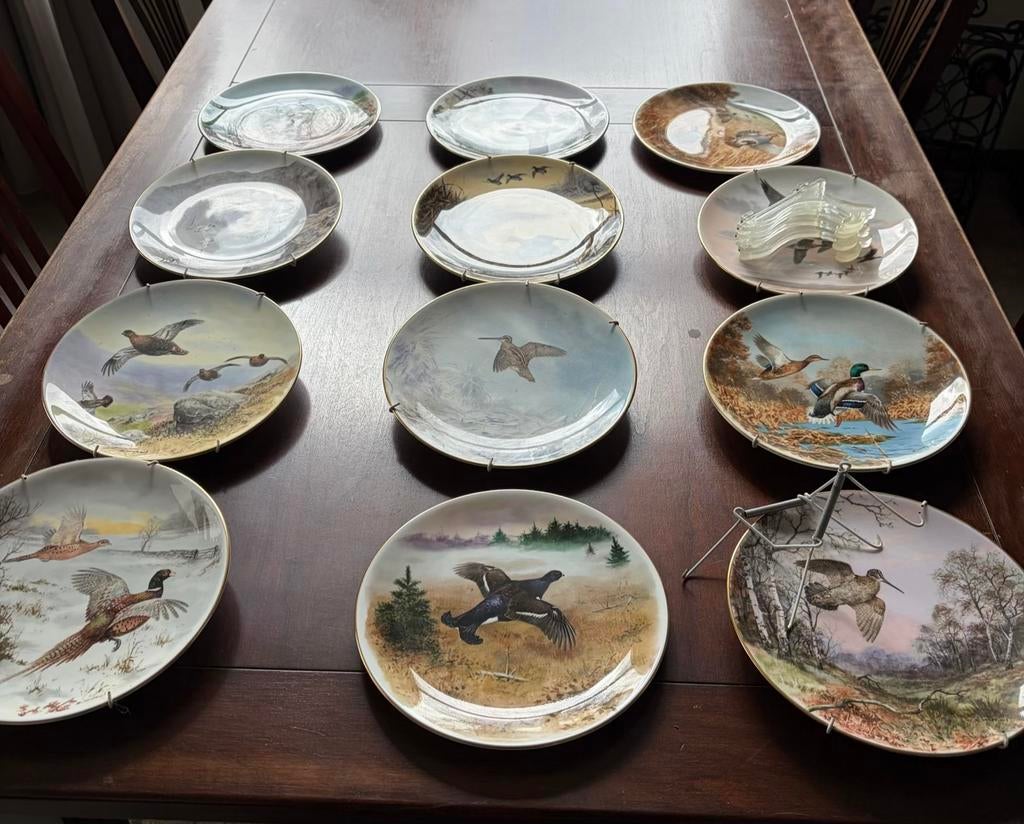 12 Coalport 'Game Birds' Borden - Rodger McPhail, Ophalen