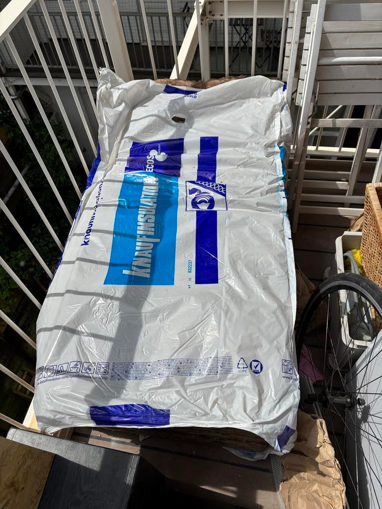 Knauf Glaswol Isolatieplaten - Nieuw - restant na verbouwing, Ophalen, 12 cm of meer, Zo goed als nieuw, 15 m² of meer