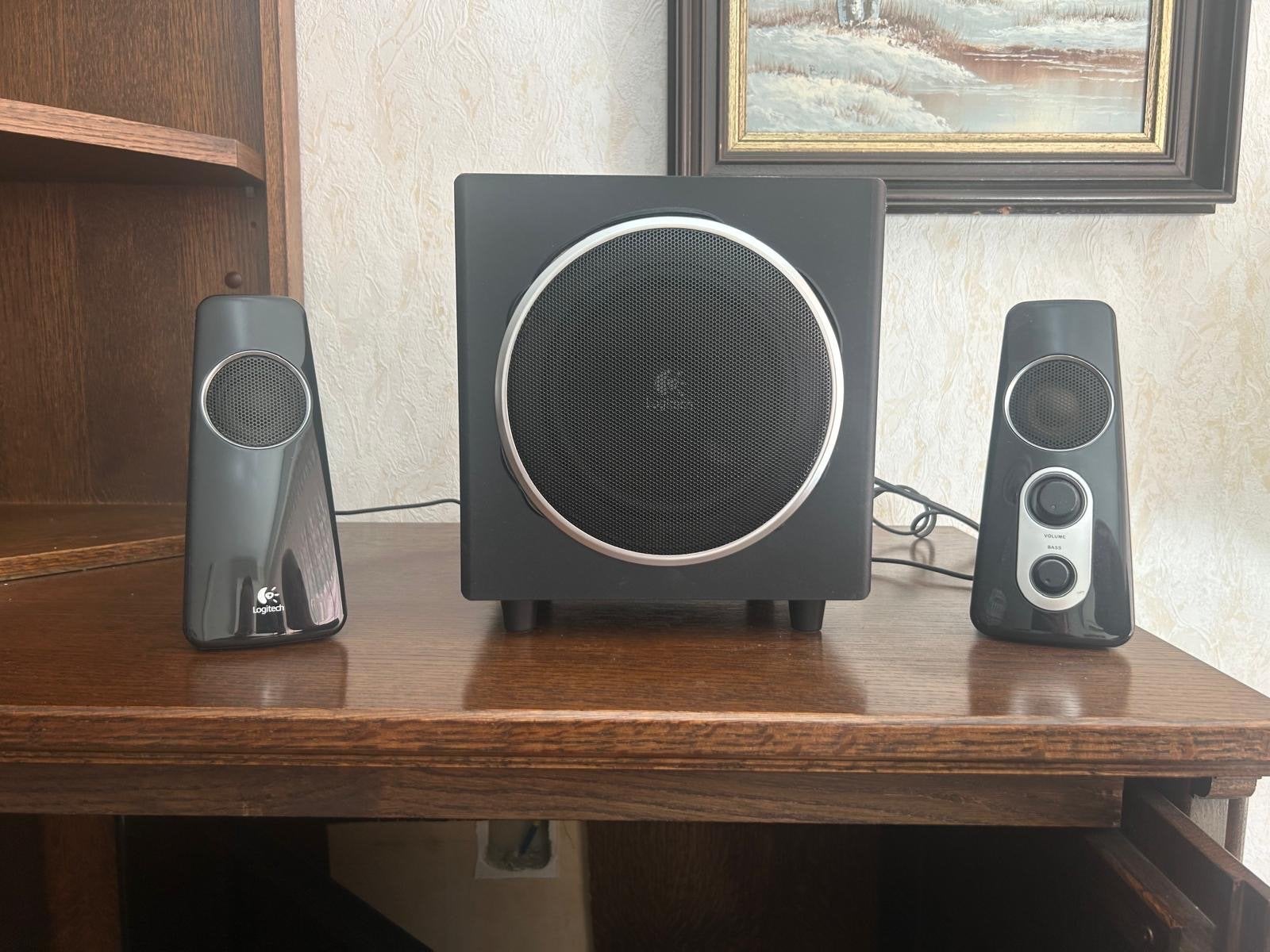 Logitech Luidsprekerset met Subwoofer, Computers en Software, Pc speakers, Ophalen, Gebruikt, Audiokanaal 2.1