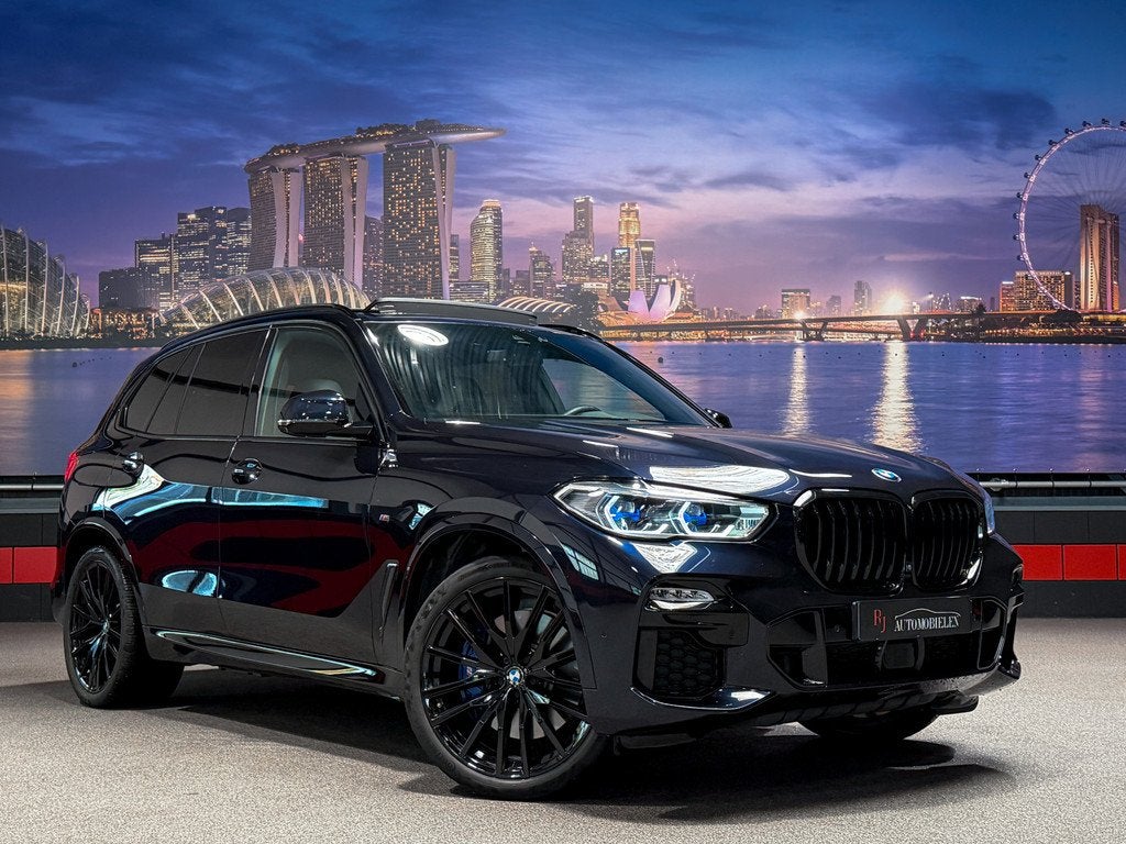 BMW X5 xDrive45e High Ex. Kuipstoelen|Softclose|Skylounge|Ma, Auto's, BMW, Gebruikt, Blauw, Vierwielaandrijving, Hybride Elektrisch/Benzine