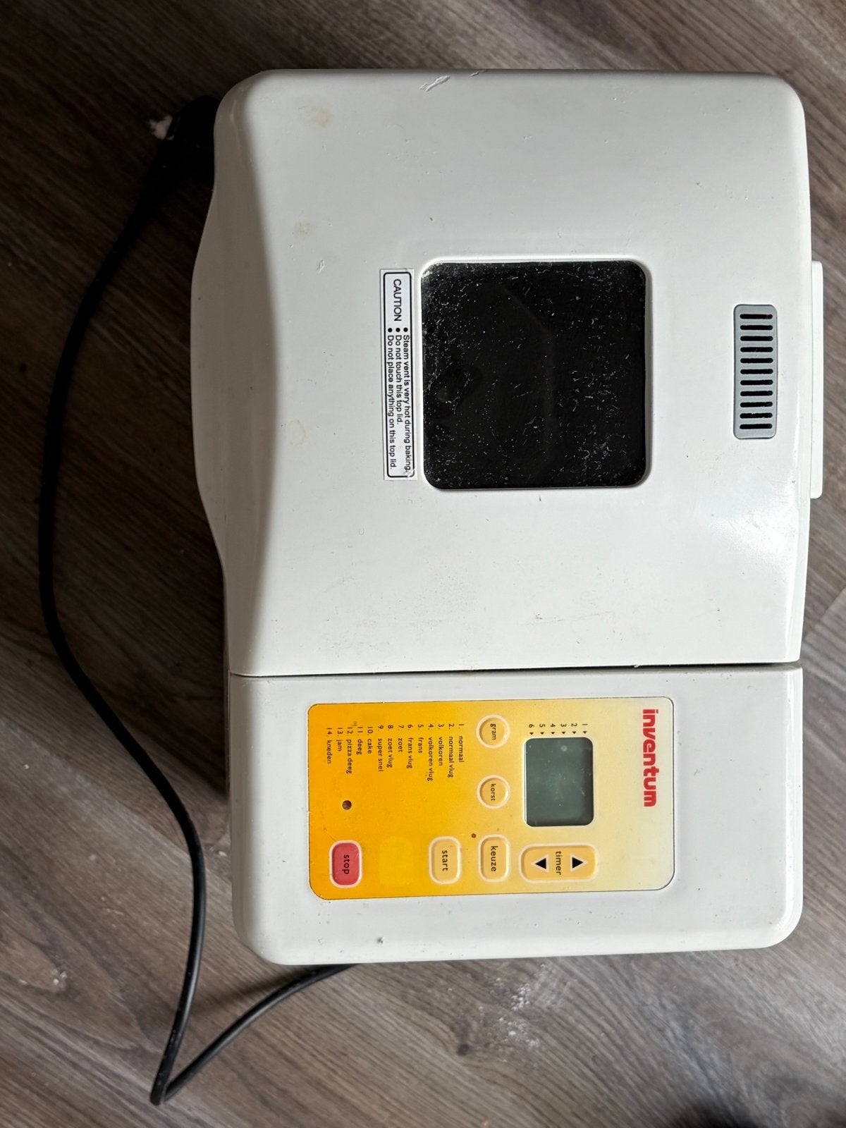 Inventum Broodbakmachine, Witgoed en Apparatuur, Broodbakmachines, Met timer, 800 tot 1200 gram deeg, Ophalen of Verzenden, Zo goed als nieuw