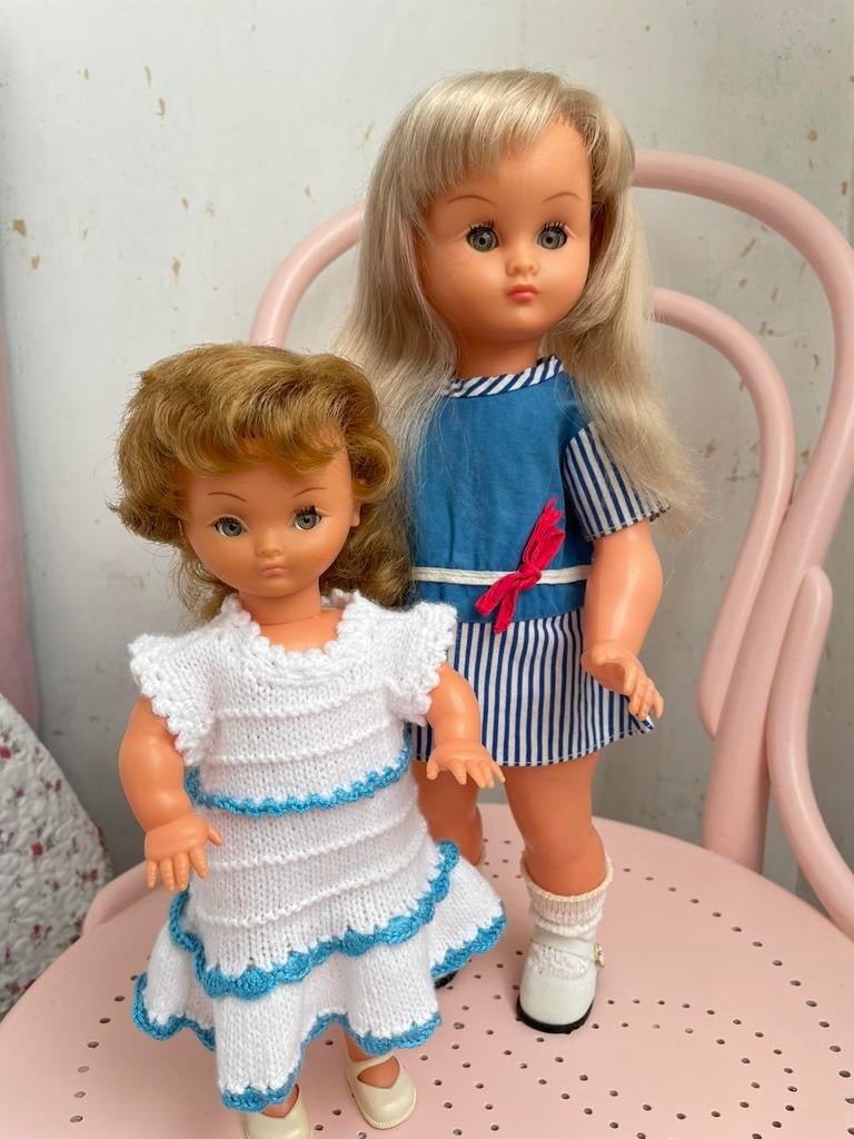 2 Vintage Bella popjes jaren 60, Verzamelen, Poppen, Zo goed als nieuw, Pop, Ophalen of Verzenden