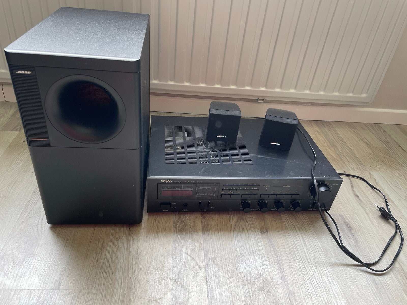 Bose 2.1 set met Denon versterker - Diepe bas, Gebruikt, Losse componenten, Speakers, Ophalen